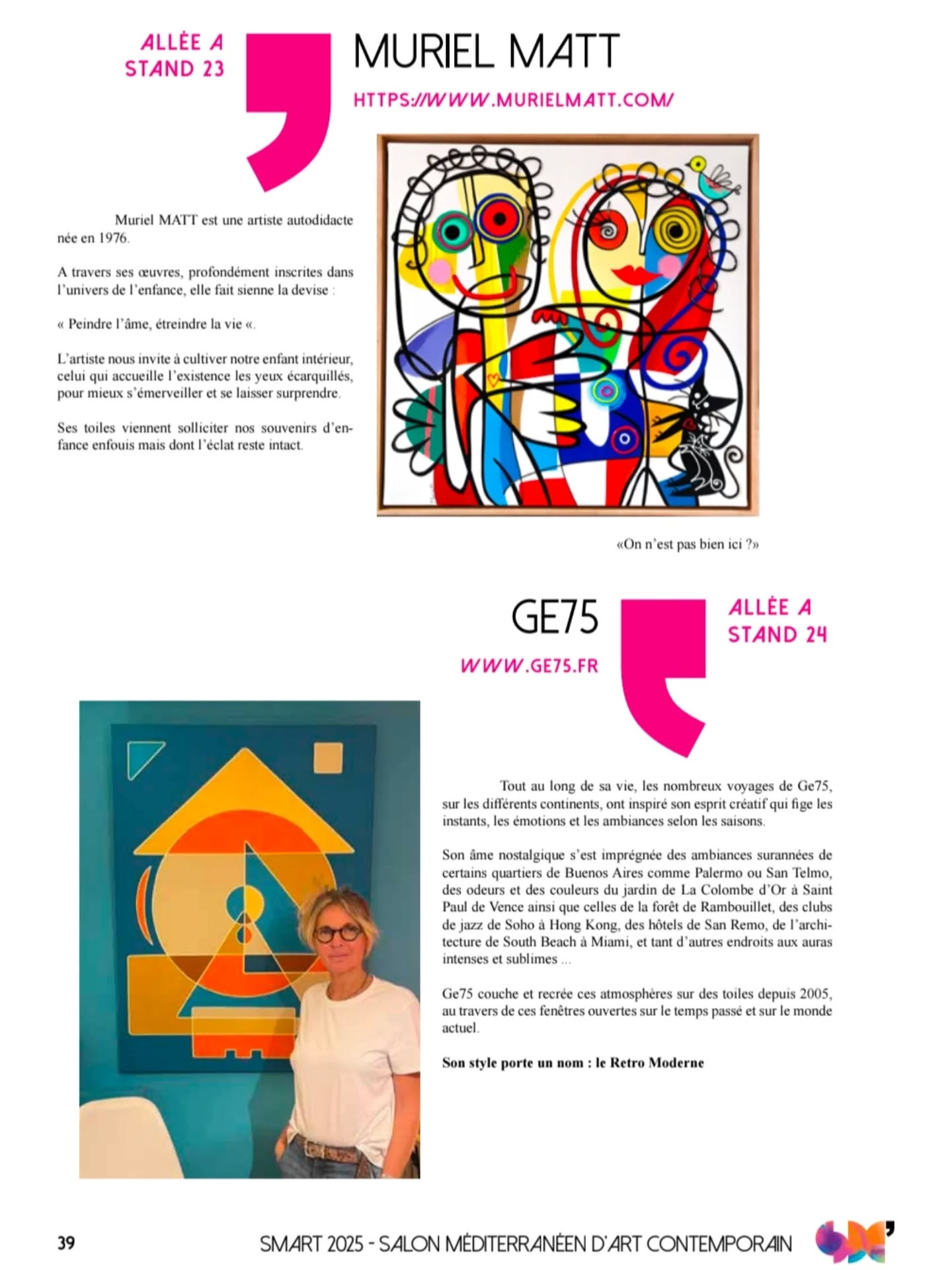 Mes toiles sont prêtes, le catalogue aussi 😉 (ravie @ge75.fr de t'avoir pour voisine) et il semblerait même que le soleil s'invite à partir de mercredi 🌞, tous les ingrédients sont réunis pour que cette expo soit une fête 🥳, rendez-vous mercredi au @smart_aix !!