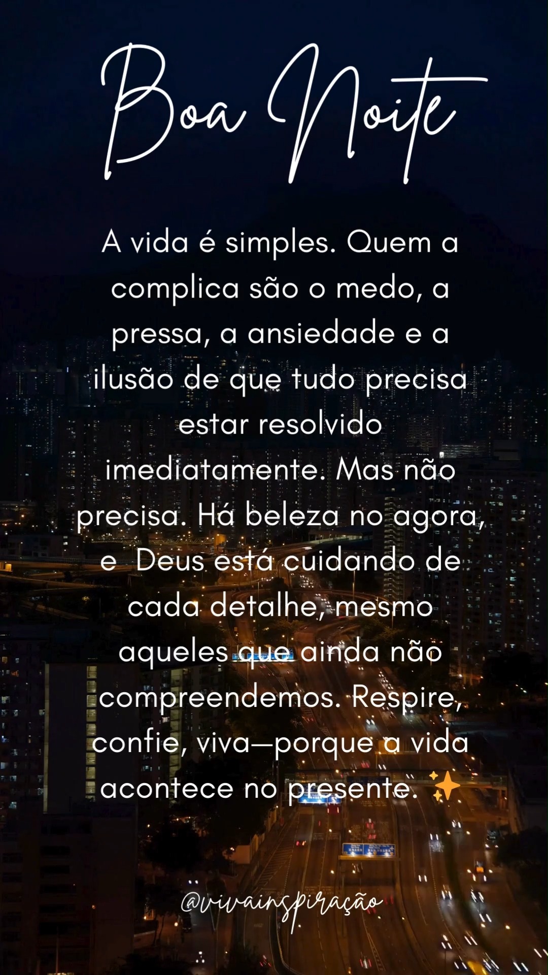 "A vida acontece no agora. Respire, confie e siga em frente, porque Deus está cuidando de cada detalhe! ✨💙 #Fé #Gratidão #Propósito #ConfieNoTempoDeDeus #vivainspiração / Siga, comente e compartilha. 👍