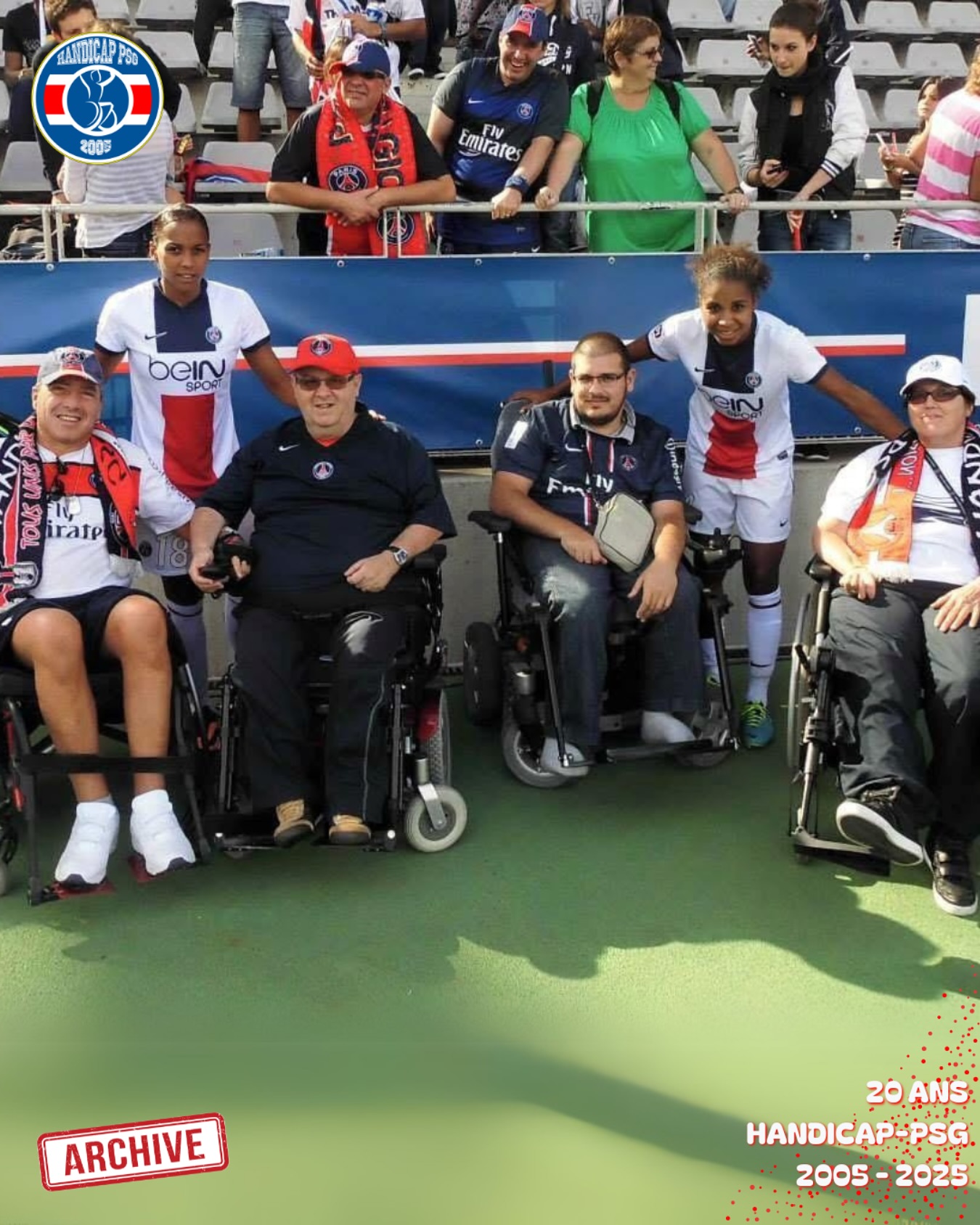 Parce que nos adhérents supportent également l’équipe féminine de notre club @psg_feminines !
On n’a pas tous les jours 20 ans ☺️
Rendez-vous samedi au Parc des Princes pour célébrer notre anniversaire 🎁
#psgféminines #handicappsg #psg #parissg #parcdesprinces #archives