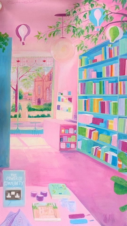 Come with me to paint my first mural 🎨
It's been a full week of the stunning new bookshop @inkandemberstamford on Maiden Lane in Stamford just across from the library.
I was super excited to be part of this space and join the other incredible artists filling the community hub at the back of the bookshop, and to be able to explore this new way of working. Alongside my mural you'll find @timewithanna, @sophieearledentattoo and @illustrationsbynomes all incredible local artists who have created fantastic murals for the space.
I try to celebrate special local places and everyday moments of joy and wonder in my work and as soon as I stepped into the shop I knew I wanted to capture the feeling of relaxing in this space, sitting and reading in the big sunny window and having a good cup of tea and slice of cake 🍰, and there was no doubt in my mind that the bookstore and café were going to become a new favourite place for everyone to hang out in.
I had so many lovely comments from people popping in wishing Lauren luck whilst I was working on the mural and I hope it inspires and brings joy to everyone who uses the community hub.
You can find a selection of my prints and cards in stock and I will be turning the mural into a print too, so keep your eyes peeled.
#stamfordlincs #bookgram #bookshop #bookclubstagram #stamfordshopping #stamforduk #stamfordlincolnshire #stamfordlocal #muralart #mural #artistsoninstagram #paintingasmr #paintwithme