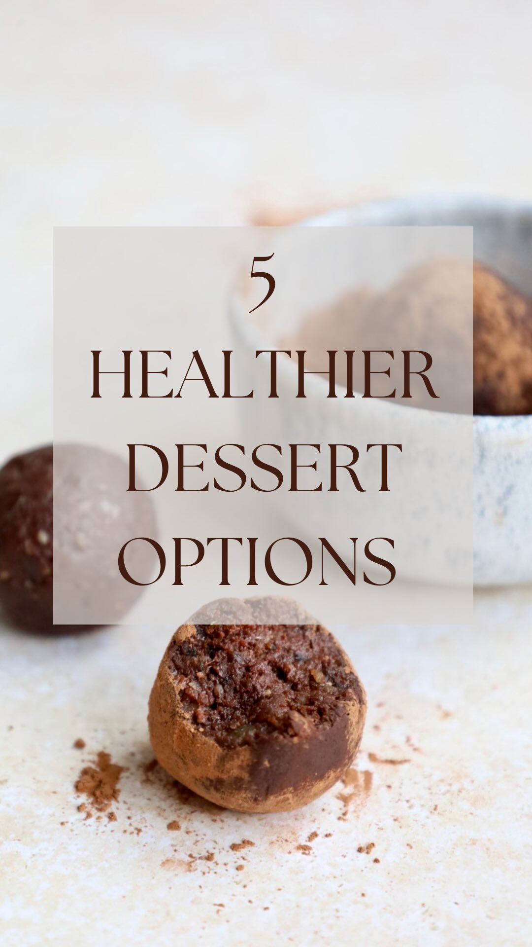 If you are like me and have a sweet tooth, it’s good to keep a few healthier sweet snacks or dessert options around. Here are some of my favourite healthier dessert options 👇
No surprise that most of them involve chocolate/cacao 😉 You can find the recipes for these (and more) on my blog.
1. Peanut Butter & Chocolate Bliss Ball
2. Sweet potato chocolate pudding
3. Banana & Tahini Nice Cream
4. High protein chocolate mousse
5. Sweet potato brownies
#healthydesserts #healthysnack #healthysnacks #gesundernähren #veganerezepte #gesunderezepte #foodblogger #foodreels #veganrecipe #plantbased #recipeblog