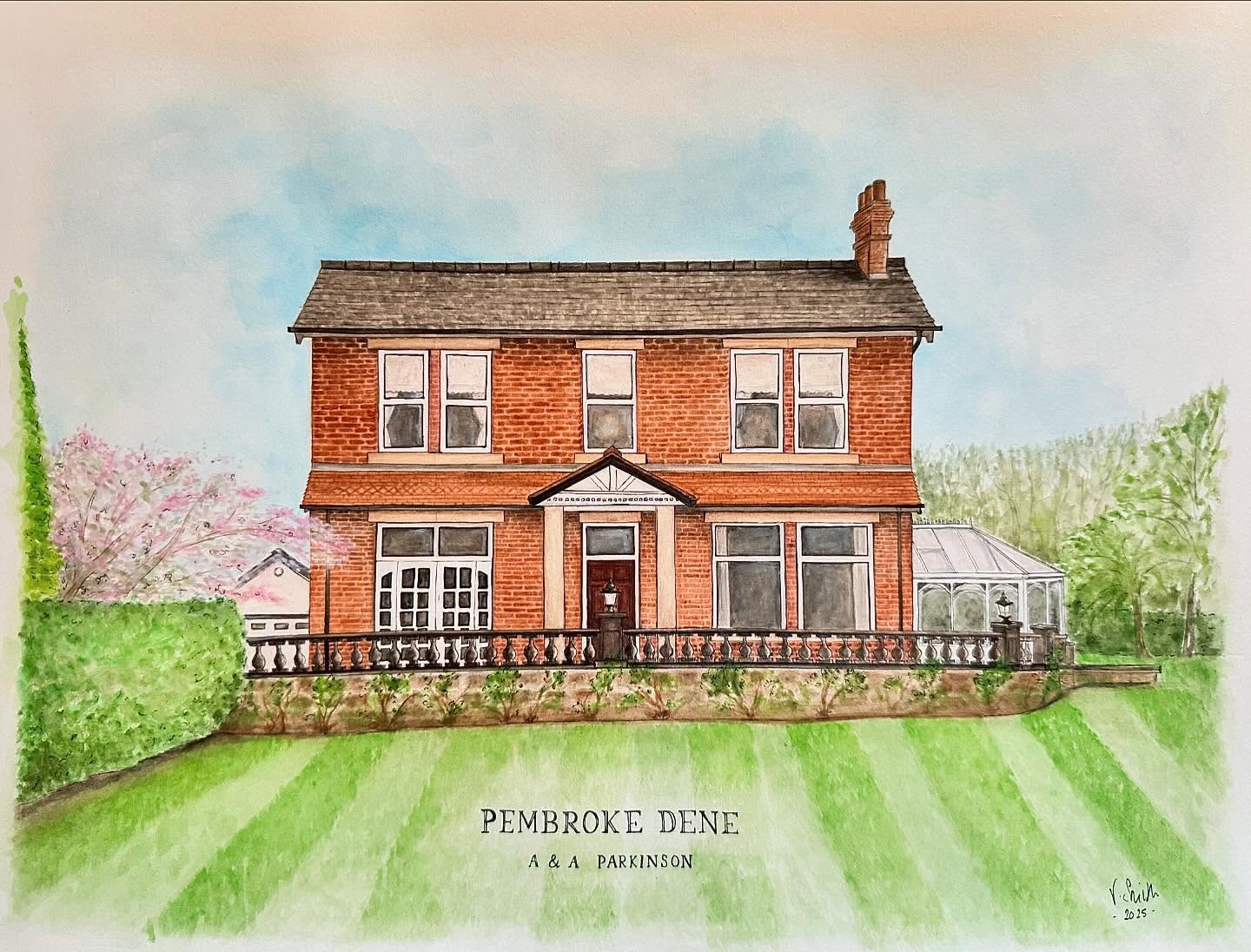 Pembroke Dene 🌸 I feel very honoured to have been asked to paint such a sentimental portrait of this much loved family home.
My first attempt at a house and something I’d love to do more of, so please get in touch if you’re interested in a commission. DM me for more details.
#watercolour #watercolourpainting #art#artist #commission #commissionswelcome #house #watercolourhouseportrait