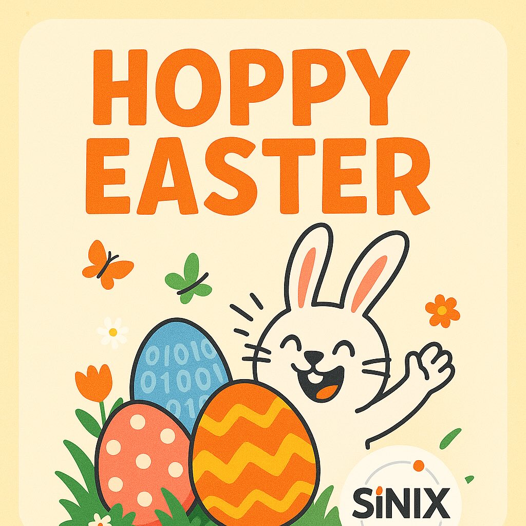 HOPPY EASTER from all of us at @sinixgroup! ❤️😃🐣
We’re taking a short break to recharge (and maybe enjoy a chocolate egg or two). Wishing all our clients, partners, colleagues, and friends a joyful Easter filled with bright ideas, fresh energy, and a bit of bunny-inspired fun.
Stay curious, stay kind – and don’t forget to hop into spring with a smile!
#Easter2025 #SiNIXGroup
#HappyEaster #TechWithHear