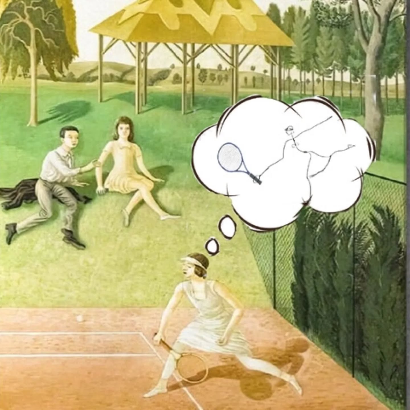 The Player remembers her Motivational Coach's tips.
@jamesmarcusnorman #instagramimagetennis @new.balls.please #collage #alexandercalder #ericravilious