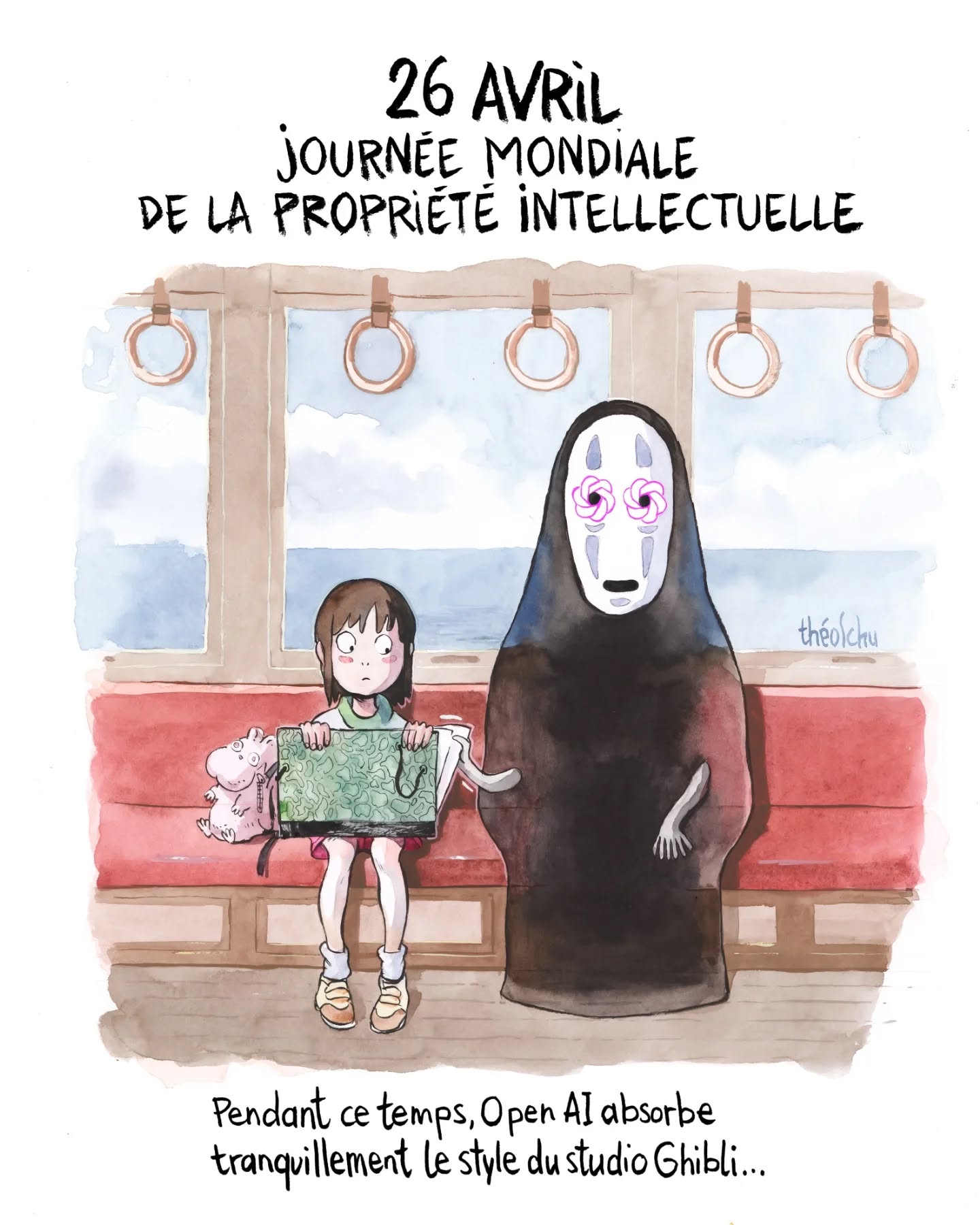 Mon dessin du mois que vous pouvez retrouver sur le site des @enovateurs.media avec plein d'infos interessantes. 🙂
La journée mondiale de la propriété intellectuelle aura lieu le 26 avril, plus que jamais menacée en ce moment avec nos amies les IA !
Vous avez la réf ? 😏