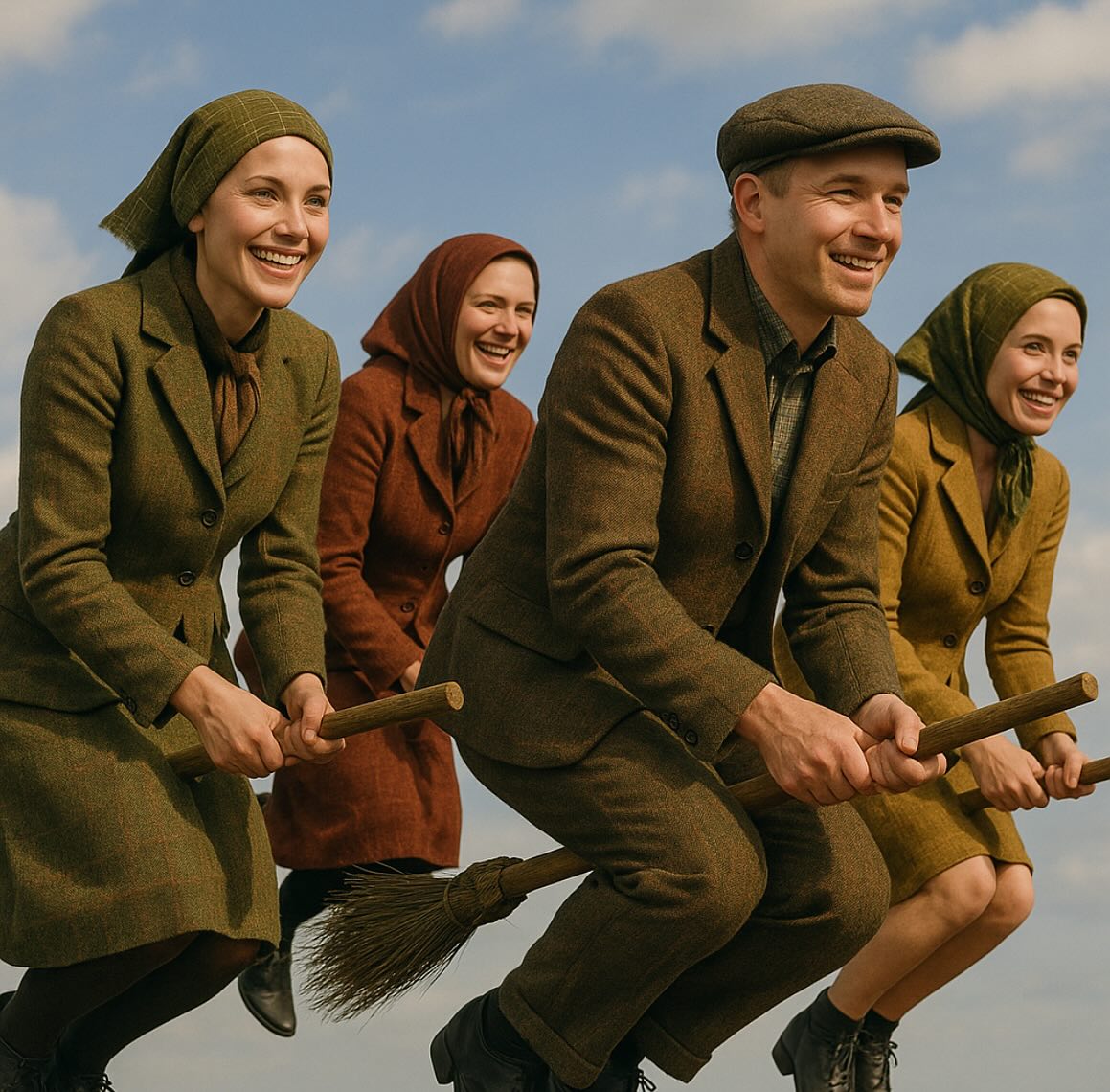 Every Easter, it happens. An old Swedish tradition comes alive – the witches fly to Blåkulla!
According to legend, they take off on Maundy Thursday, soaring high above the treetops, headed for a festive gathering with moonlight, dancing, and… perhaps a strong cup of coffee?
But what many don’t realise: it gets quite chilly up there.
That’s why today’s witches swear by tweed – warm, durable, and undeniably stylish. Tweed blazers, skirts and headscarves are simply the go-to look for the modern airborne witch.
Green Gentz salutes all style-conscious travellers – no matter the destination.
Preloved quality. Timeless charm.
#BlåkullaBound #TweedFlightClub #EasterTradition #GreenGentz #SustainableStyle #ModernWitchwear #PrelovedQuality #ScandiFolklore #TweedSeason #FlyingInStyle #WitchcoreWithClass #secondhand #preeloved #tweed