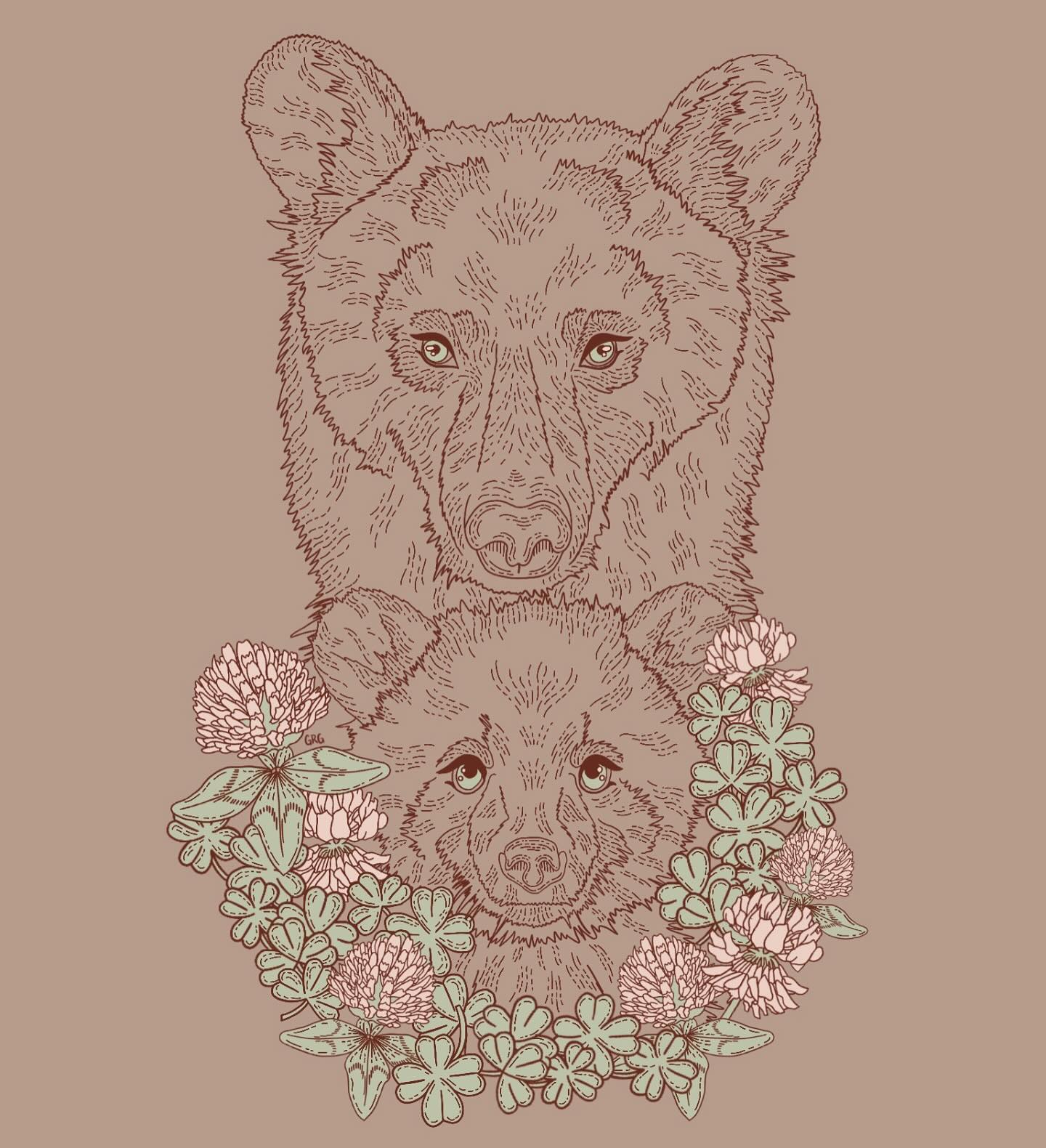 A mama bear will always protect her cubs
•
•
•
#inkaruska #WhimsicalMonth #MashupMonday #MamaBear #BabyBear #Clovers #RedClovers #WhiteClovers #Bears