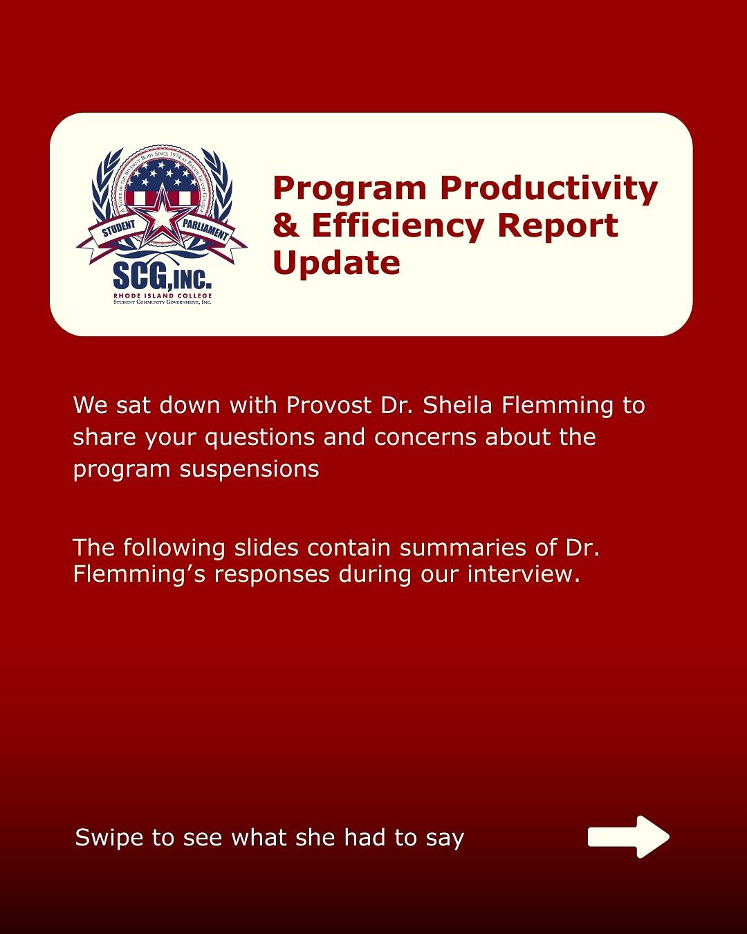 Over the past several weeks, members of Student Government have been meeting with students, faculty, and the RIC administration to discuss the P&E Report and its impacts. Many students and faculty continue to express concerns regarding the recent suspension of 20 academic programs at Rhode Island College. Faculty from all affected programs have submitted a formal statement to state leaders, raising concerns about whether the process followed appropriate policies and procedures.
In addition, some students have organized and started @save_our_majors_ric, actively advocating for a reconsideration of the suspensions and raising awareness about their concerns.
We are committed to advocating for transparency and collaboration as this process moves forward. If students have any additional inquiries, they are encouraged to reach out to Student Community Government (SCG) for support.