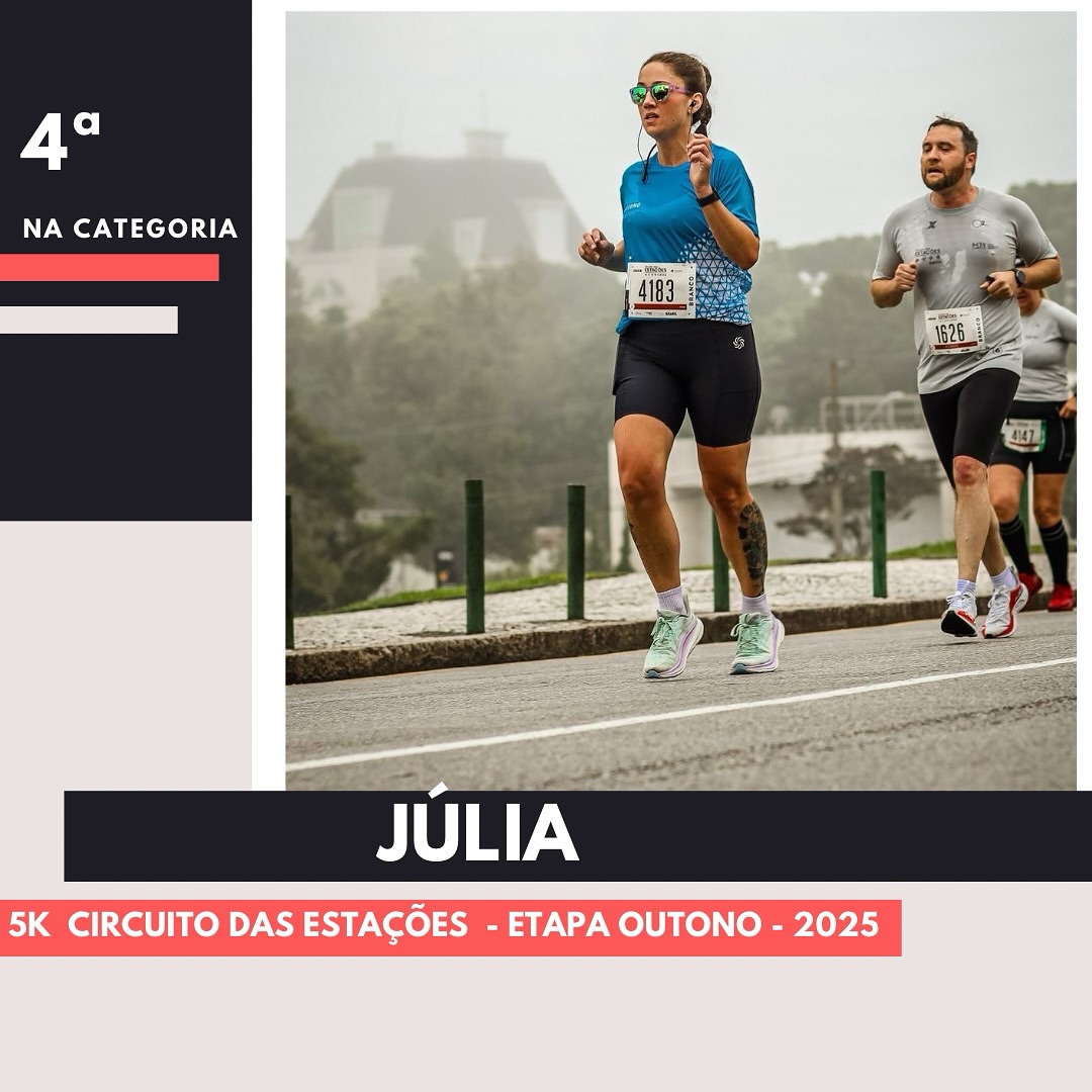 Nossa atleta @ju.hungriaguedes brilhou neste final de semana! 💪🇧🇷🔥
Júlia representou a Ribeiro Run com muita garra, superação e paixão pela corrida! Confira o destaque:
✨ Destaque da Semana:
🏅 Curitiba - PR | Circuito das Estações 2025 - Etapa Outono
Nossa atleta Júlia encarou os 5K com força e determinação, conquistando um excelente 4º lugar na sua categoria! Que prova incrível!
Parabéns, Júlia! Você é motivo de orgulho e inspiração para toda a equipe Ribeiro Run! 🔥👏
Quer conquistar seus objetivos com planejamento, segurança e resultados reais?
Vem para a Ribeiro Run! Treine com especialistas e transforme seus sonhos em conquistas!
💬 Envie um direct agora mesmo e comece sua jornada com a gente!
#RibeiroRun #CadaPassoUmaConquista #CorridaTransforma #Superação #OrgulhoDoCoach #AssessoriaOnline #5K #10K #21K #42K #CorridaPeloBrasil #Runners