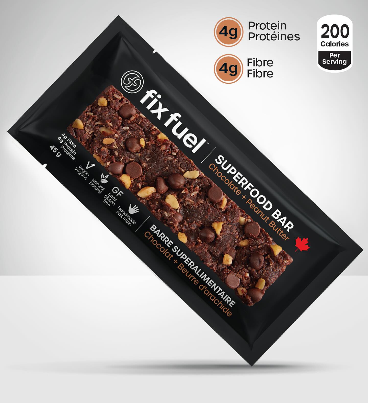 Our Chocolate Peanut Butter Superfood Bar tastes like a rich, fudgy brownie—but it’s powered by clean, real ingredients. No junk. No crash. Just feel-good fuel that works as hard as you do.
Fuel up. Feel good. Fix Fuel.
🍫 100% Natural
🌱 Gluten-Free
🤲🏼 Handmade in small batches