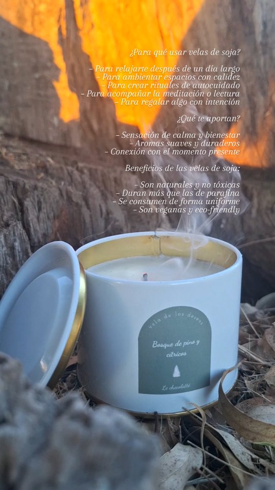 🌻Para que se usan las velas de soja??
– Para relajarte después de un día largo
– Para ambientar espacios con calidez
– Para crear rituales de autocuidado
– Para acompañar la meditación o lectura
– Para regalar algo con intención
¿Qué te aportan?
– Sensación de calma y bienestar
– Aromas suaves y duraderos
– Conexión con el momento presente
Beneficios de las velas de soja:
– Son naturales y no tóxicas