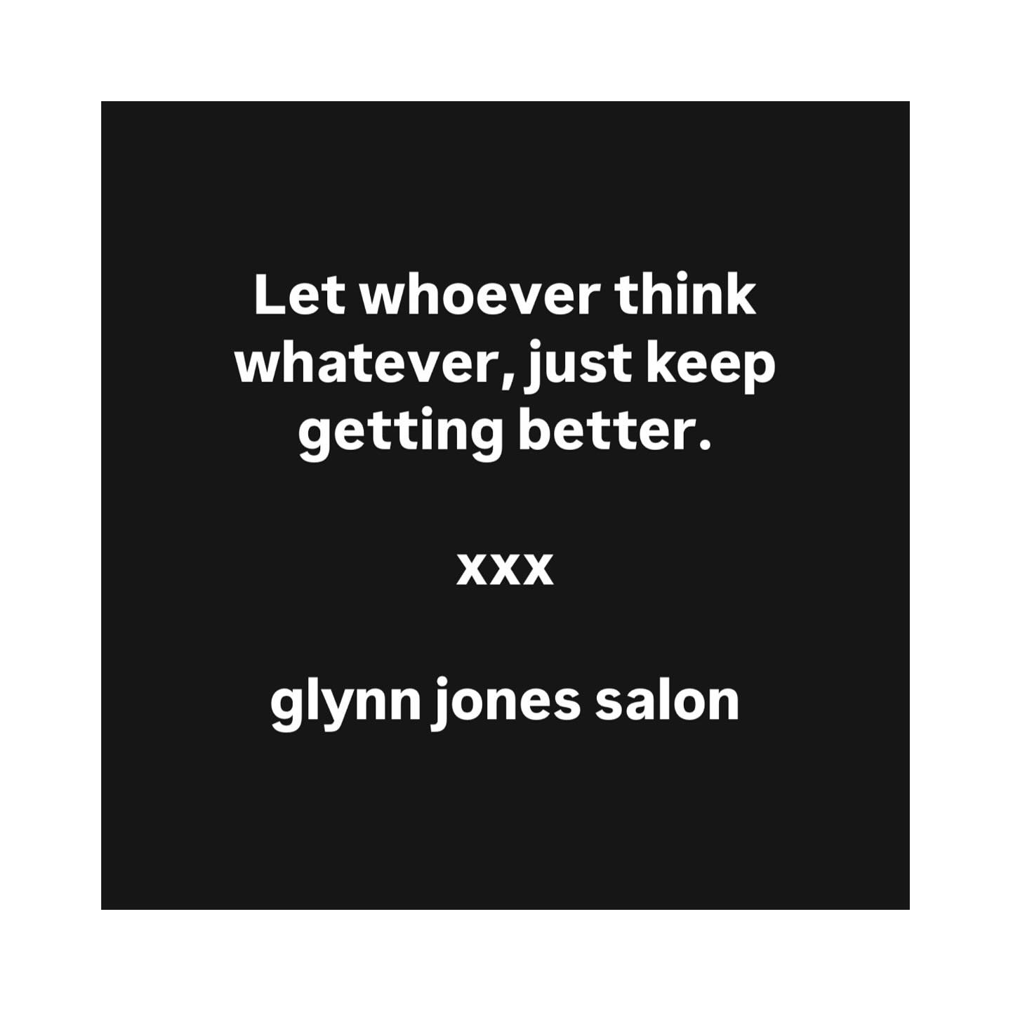 Let them think whatever.
We’re just over here getting better every damn day.
xxx
@glynnjonessalon
#GlynnJonesSalon #HairGoals #SalonVibes #DCStylist #LevelUp #GlowUpSeason #ConfidenceIsBeautiful #BehindTheChair #SalonInspo #PositiveEnergy #BeautyBoss #KeepGettingBetter
