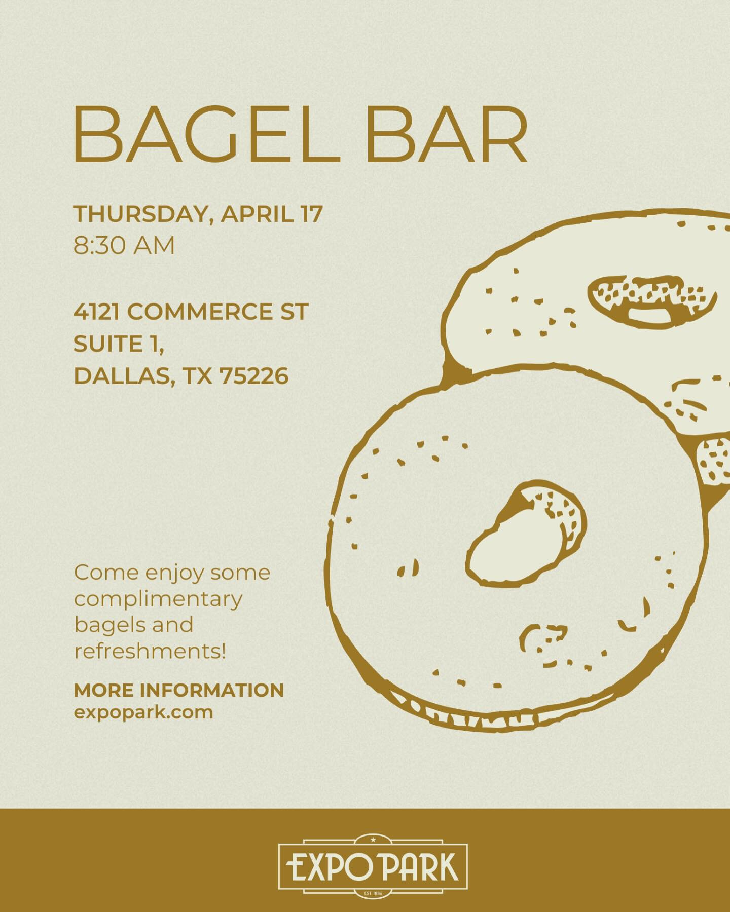 Kickstart your Thursday with us! 😎
Swing by for a grab-and-go breakfast with fresh bagels and refreshing drinks 🥯☕️
We can’t wait to see you there!