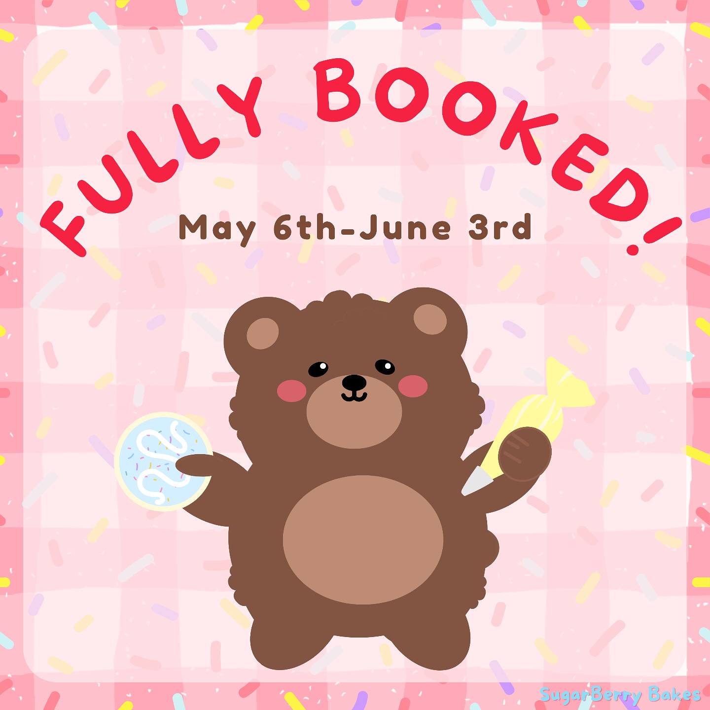🚨May is Fully Booked! 🚨
Thank you for keeping us busy! 🍓💖
Now booking June celebrations — birthdays, weddings, graduations, just because! 🎉🍪
Don’t miss out — spots are limited!
Text 440-815-1822 or email hellosugarberrybakes@gmail.com to order.
.
.
.
#cutedesserts #homemade #baking #decoratedcookies #bakedgoods #yum #foodiegram #bakery #sugarcookies #HandDecoratedCookies #foodie #dessert #cookies #homebaker #hellosugarberrybakes