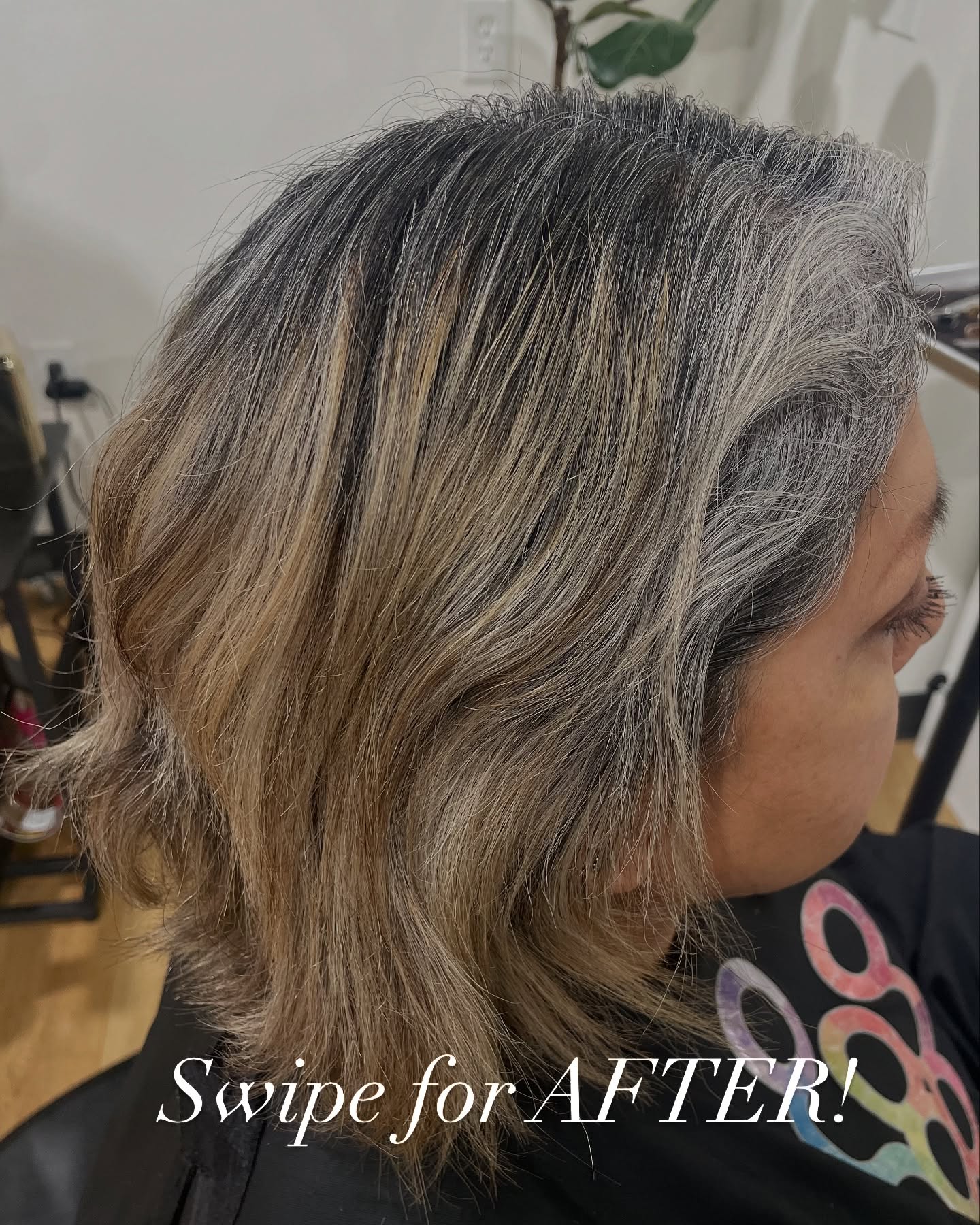 I had the pleasure of working with a client who wanted to embrace her natural beauty while subtly blending her grey hairs. Instead of opting for a full coverage approach, we decided to mix her old color with a new shade to create a more realistic and soft look.
The result? A stunning blend that allows some of her gorgeous grey “sparkles” to shine through! This technique not only enhances her overall appearance but also gives her a fresh, modern vibe without the commitment of full coverage.
Clients often appreciate the balance of maintaining their individuality while still feeling polished. It’s all about finding that perfect harmony!
If you’re considering a hair color change or want to embrace your greys in a stylish way, let’s chat about the options!