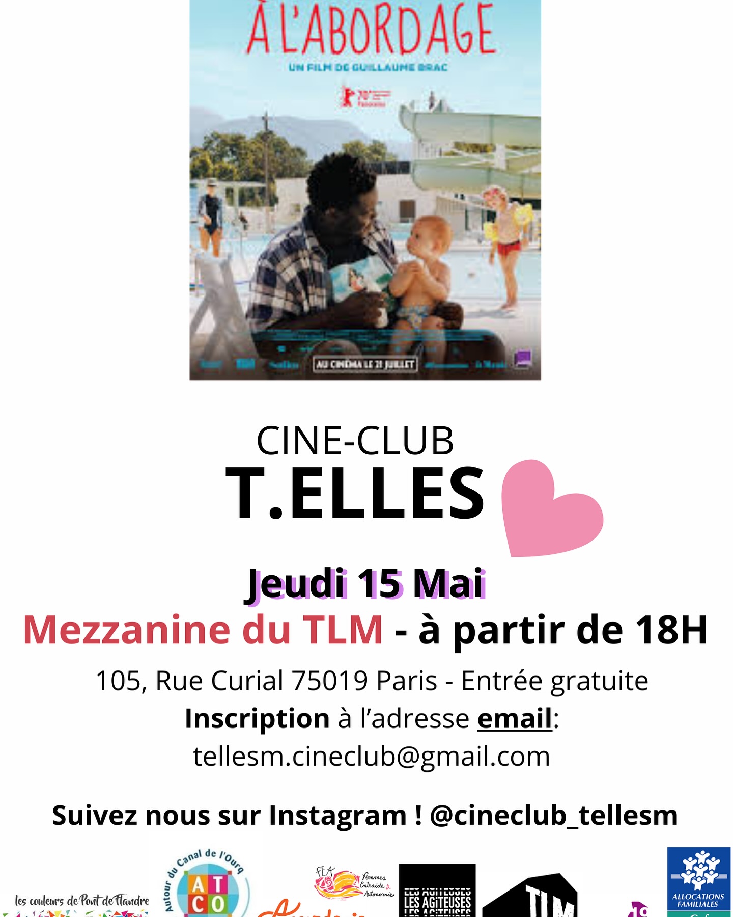 Prochain événement @cineclub_tellesm au @le_tlm le Jeudi 15 mai ! Avec un merveilleux film qui permettra une superbe discussion après le film ✅ Hâte de vous revoir, ensemble 💜