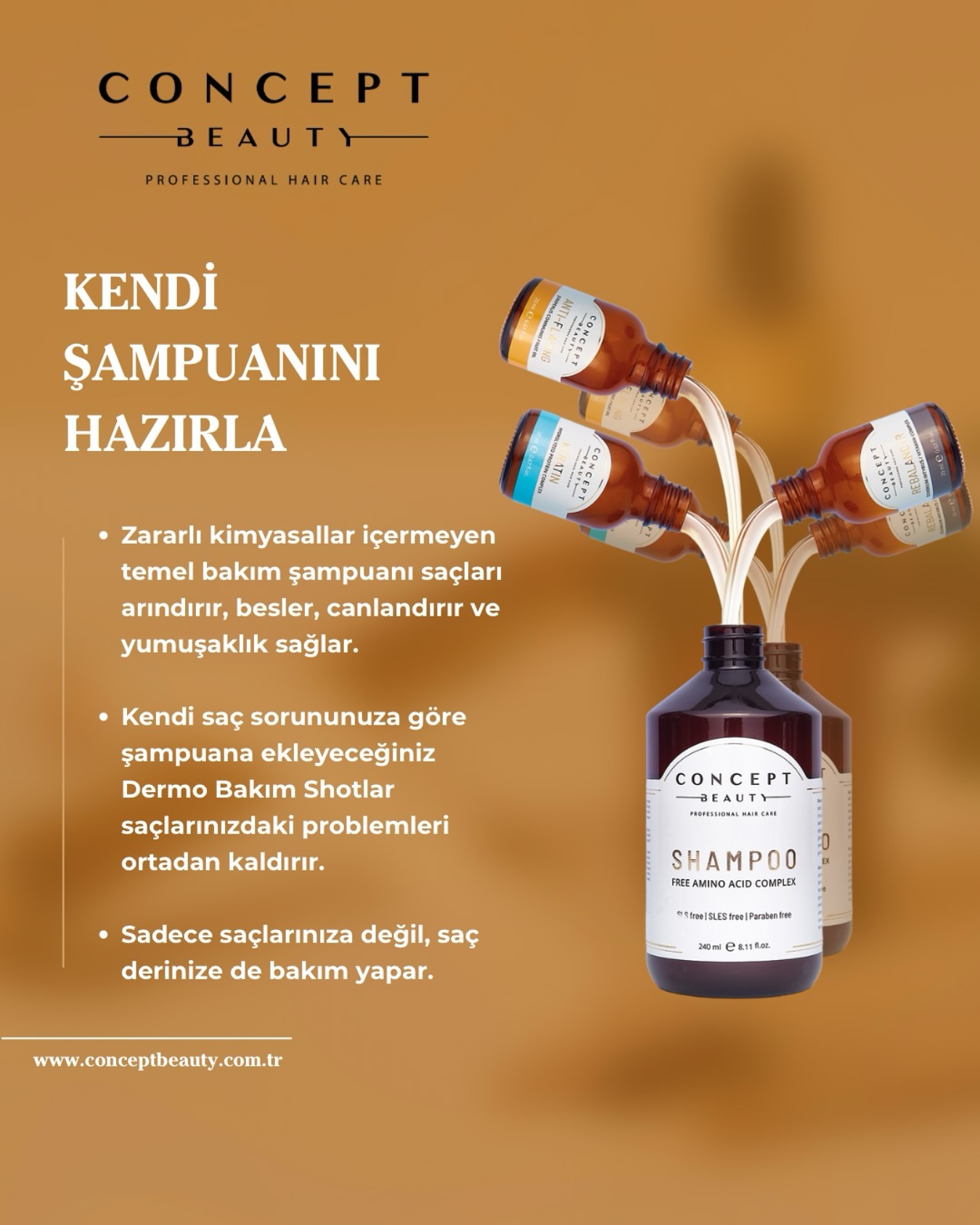 Şampuanın Senin, Karar Senin! 💁♀️🌟 Artık saçının ihtiyacına özel bakım hazırlamak senin elinde…
Concept Beauty’nin zararlı kimyasallar içermeyen temel bakım şampuanı, saçlarını nazikçe arındırır, besler ve canlandırır. Üstelik Dermo Bakım Shotları ile saç sorunlarına nokta atışı çözümler sunar!
✨ Kepeğe mi çözüm arıyorsun?
✨ Yağlanmadan mı şikayetçisin?
✨ Yıpranmış saçlarını mı onarmak istiyorsun?
Shot’ını seç, şampuanına ekle, saçlarına yepyeni bir hayat ver.. 🌼
Sen de saç tipine özel, kişiselleştirilmiş bakımı keşfetmek için hemen web sitemizi ziyaret et:
🌍 www.conceptbeauty.com.tr
#conceptbeauty #doğalşampuan #saçbakımı #bakım #saçdökülmesi #şampuan #güzellik #shampoo