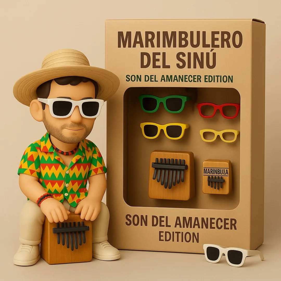 Si quieres un Marimbulero del Sinú comunícate al 3104098280 venta bajo pedido. Pago contraentrega Con cambio de gafas una marímbula y una kalimba extra.