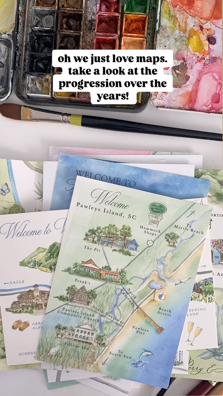 Maps, maps, maps!! Letโs talk maps! I think the BEST way to get your guests excited about your wedding location (especially if itโs a destination and most are traveling from out of town!) is with a custom map that showcases all of your favorite places! ๐บ๏ธ โ๏ธ
#customweddinginvitations #custommap #weddingmap #watercolormap #watercolor #weddinginspo