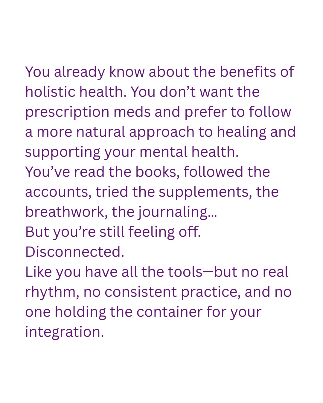 You know the tools. Youāve done the work.
But something still feels off.
The Sacred Spring Reset is your space to reconnect, realign, and actually live what you know.
We start April 28. Ready?
š Join us through the link in my bio or send me a DM with the word RESET and I'll send you the link!
#HolisticMentalHealth
#SpringReset #HolisticLiving #AlignedWoman
