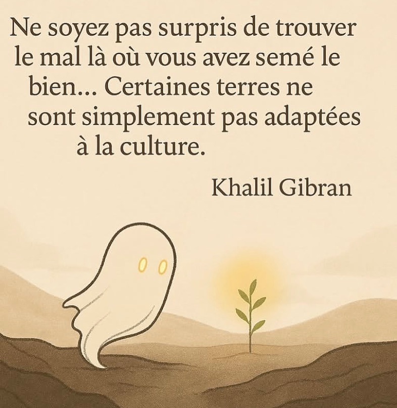 ✨Vous avez semé l’amour, la patience, de la joie,….et en retour, vous avez reçu du rejet, de l’indifférence ou même de la douleur ? ✨
🔑Ne doutez pas de votre valeur.
Ne vous remettez pas en question votre comportement à cause d’un terrain stérile.
Certaines personnes, certaines situations ne sont tout simplement pas prêtes à recevoir ce que vous avez de plus beau à offrir.
Vous n’êtes pas responsable de leur manque d empathie !
🌿Vous avez semé le bien. Et cela compte.
Mais pour récolter des fruits,il faut aussi choisir une terre capable d’accueillir la vie.
Et si vous vous offriez, enfin, un espace où votre énergie peut s’épanouir ?
Reconnectez-vous à votre Énergie Originelle.
Je vous accompagne à retrouver votre équilibre, en douceur.
#LEnergieEnEquilibre #CoachingÉnergétique #Hypersensibles #SemerLeBien #ÉnergieOriginelle #GuérisonÉmotionnelle
