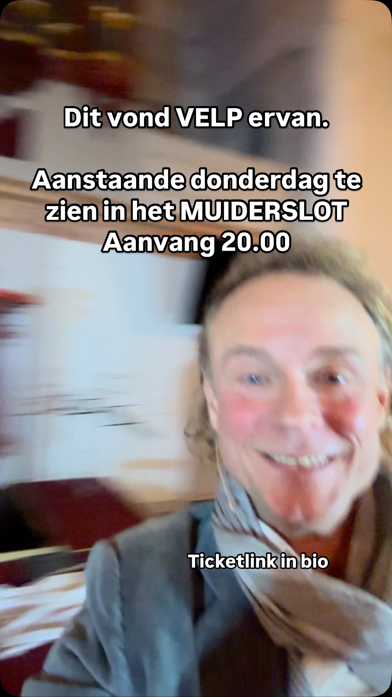 Donderdag aanstaande 20.00 MUIDERSLOT en vrijdag aanstaande 20.30 Theaterkerk Bemmel. Tckets via link in bio.