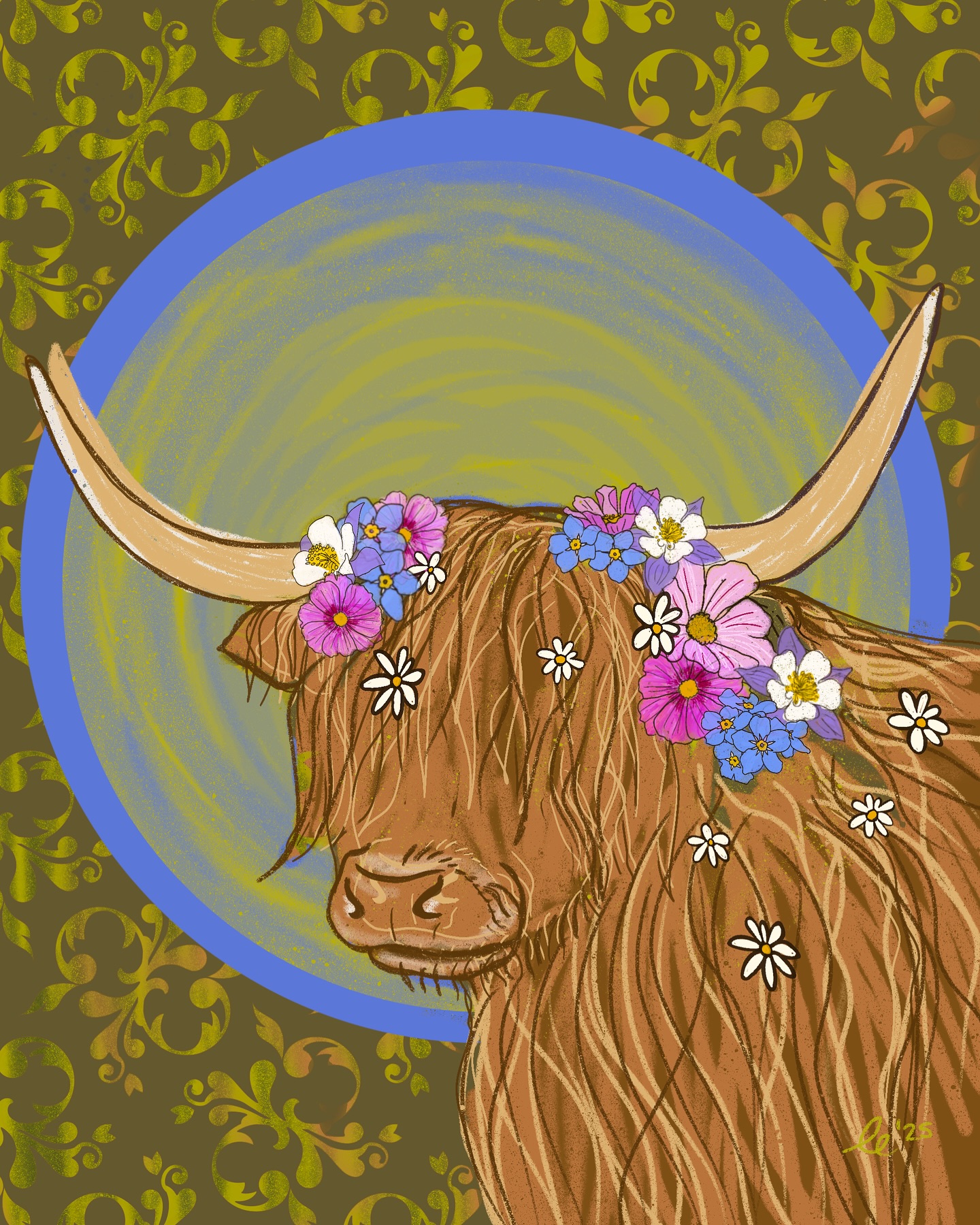 Taurus season invites us to slow down, reconnect with our senses, and find grounding and stability. After the firestorms of Aries, Taurus grounds us in the present moment, helping us rebuild with intention. This is a season to honor your body, your boundaries, and find the beauty of everyday life.
This year, Taurus season isn’t exactly chill — we’re working with some powerful energetic shifts. Read more on my Patreon…
Artwork by me. Digital illustration, “Taurus szn”, 2025