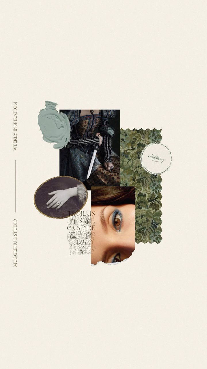 April moodboard Monday featuring some recent inspo images from my Pinterest (@mugglehugstudio)! This week, I was drawn to tapestries, deep greens, and medieval themes—no doubt because spring is finally in the air and the beautiful greens of nature are returning.
�What’s been inspiring you this week?
.
.
.
Created in @adobe #illustrator. Known photos & elements from @pinterest: @lamaisonpierrefrey, @hellomagicstudio.
#mugglehugstudio #weeklyinspiration #moodboard #moodboarding #digitalcollage #collageart #instacollage #colorinspiration #livebeautifully #moodboardaesthetic #moodboardcommunity #graphicdesignersclub #branddesign #creativebranding #graphicdesignersclub #springmoodboard #aprilmoodboard #luxurybranding #vintagedesign #inspofinds #brandinspo #brandinspiration #brandyourbusiness #discoverunder2k #smallcreatives #creativeladydirectory #magicaldesign #designinspiration #creativewomen