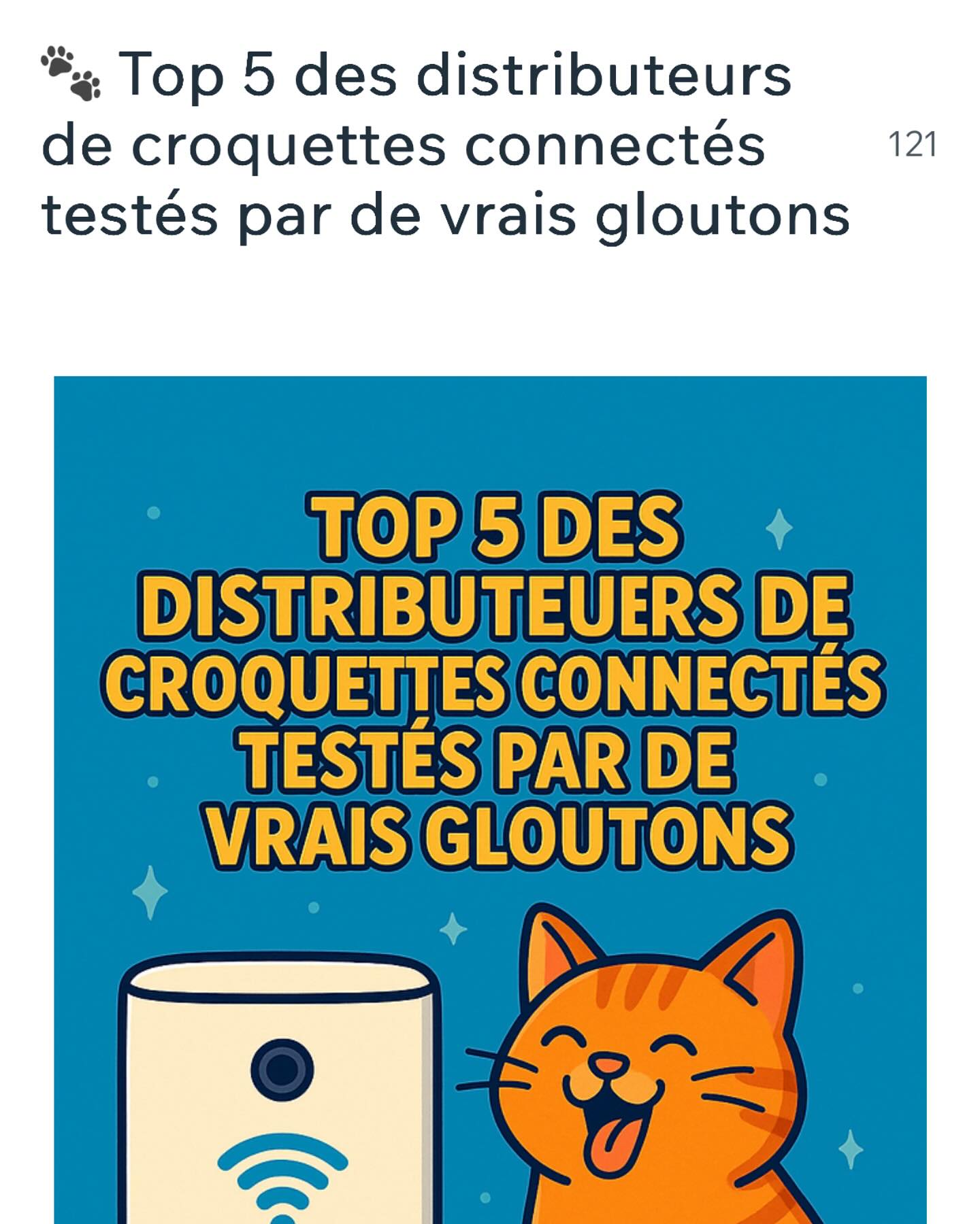 🐾 Top 5 des distributeurs de croquettes connectés testés par de vrais gloutons
Découvrez les meilleurs distributeurs de croquettes connectés pour chiens et chats : programmables, pratiques et testés par de vrais gloutons !
https://www.mamanvsrobot.com/post/top-5-des-distributeurs-de-croquettes-connectés-testés-par-de-vrais-gloutons
#DistributeurConnecté #AnimauxTech #ChatGourmand #ChienGourmand #PetTech #MamanVsRobot