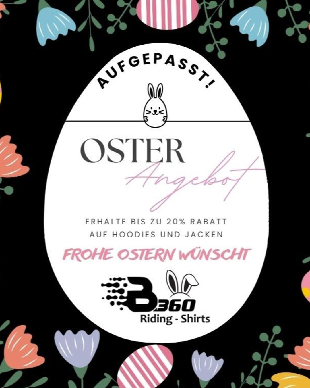 🥚🥚🐰 B360 macht Dein Osterfest noch schöner🥚🥚🐰
mit 15% Rabatt auf Jacken und 20 % auf Hoodies mit dem Rabattcodes:
OSTERN-JACKEN und OSTERN-HOODIES
Uuuuuunnd..... 🥳😍..viele neue Designs und Produkte warten darauf von euch entdeckt zu werden! 👀
Viel Spaß beim stöbern 👀💯
www.b360.shop
#b360ridingshirts wünscht allen Frohe Ostern 🐰#Rabattaktion #DeinOsterDeal #Osterangebot #FroheOstern