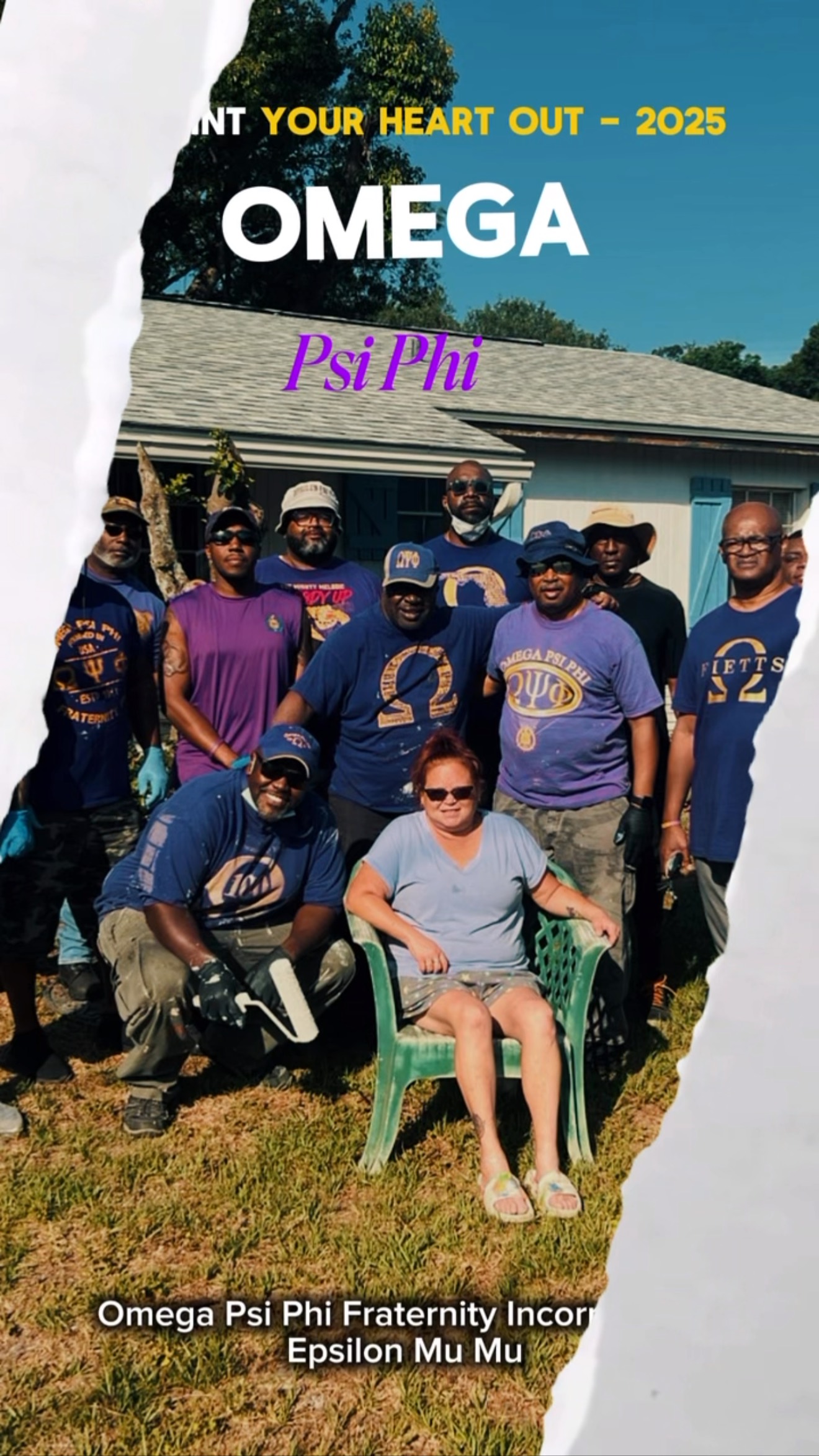 The brothers of Omega Psi Phi Fraternity, Inc., Epsilon Mu Mu Chapter, proudly continue the 14-year tradition set by Brother Buford Dennis (Omega Chaper). Uplifting our community and growing through friendship during Paint Your Heart Out - 2025
#8vs80 #service #uplift #omegapsiphi #paintyourheartout