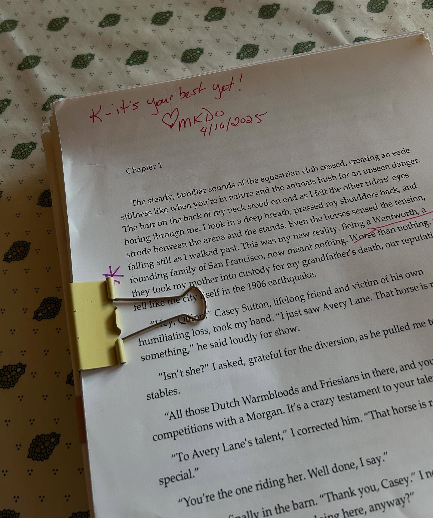 Final edits are back for UNDER A NEON MOON! #amwriting #edits #christianfictionromance #novel #preorder