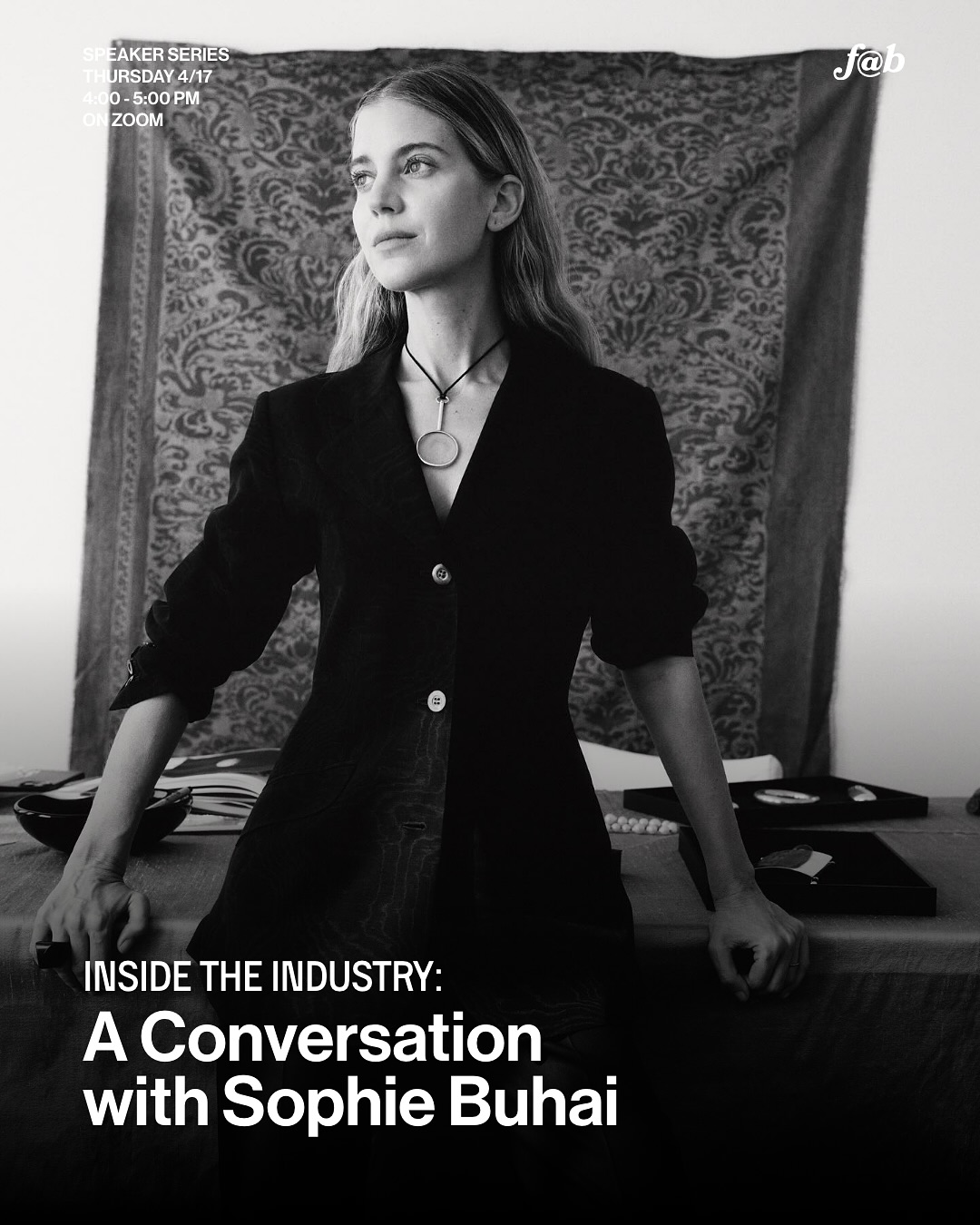 Sophie Buhai is a Los Angeles-based designer who launched her namesake jewelry brand in 2015. The brand debuted with an emphasis on contemporary interpretations of the modernist sterling silver jewelry tradition and has since become known for sculptural hand-carved stone jewelry and sterling silver objects. The collections have been carried in institutions of art and design such as The Cooper Hewitt Smithsonian Design Museum, The Georgia O’Keeffe Museum, and The Museum of Art and Design, as well as retailers such as Dover Street Market, 10 Corso Como, and Net-A-Porter. Sophie Buhai’s objects and jewelry have also been exhibited in decorative arts galleries including Galerie Anne Sophie Duval in Paris and Trevor Cheney Gallery in Los Angeles.
This conversation is under the Brown Fashion Week 2025 Speaker Series, and will be moderated by @oliviaacastel
Please submit your RSVP via the link in bio. We look forward to seeing you there!
📍Zoom
⏰ Thu, 4/17 @ 4:00 pm - 5:00 pm
—
Graphics:
@marie.psd