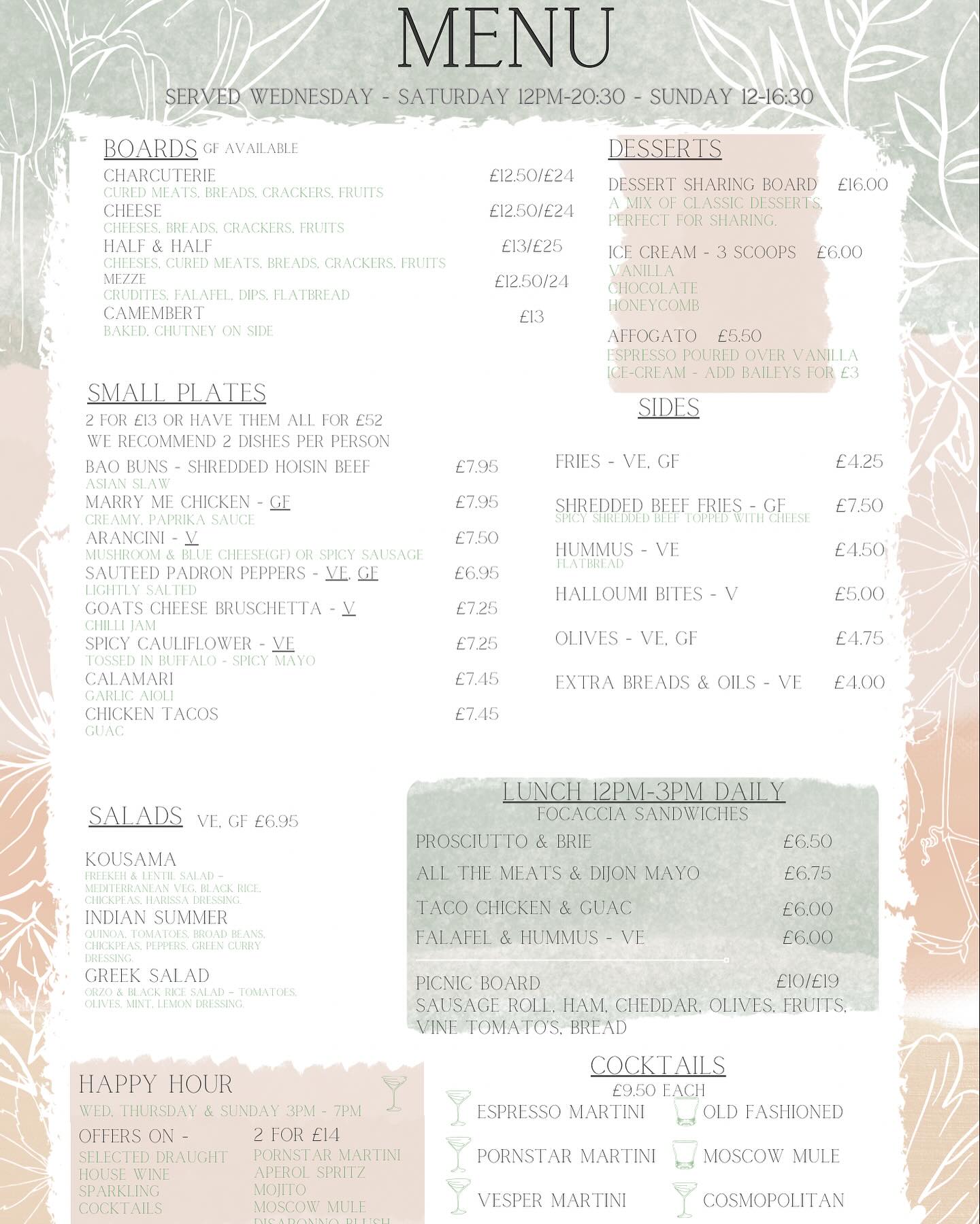 Our new menu landed and we haven’t got round to sharing it with you!
Book a table now through our website, or by giving us a call on 01823 793863.