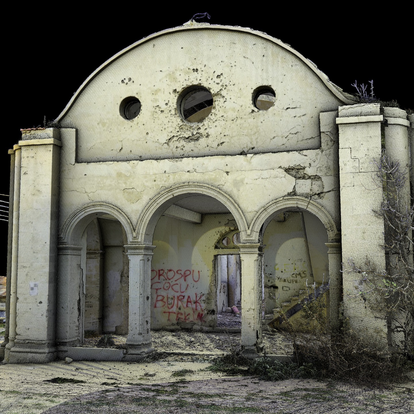 Church of Agios Georgios, Daulos - 3D LiDar scan, occupied Cyprus. 2025.
See the full resolution images on our website. ————————————————————————
#3dscanning #lidar #cyprusarchaeology #cyprusarchitecture #cyprusculturalheritage #leica #leicartc360 #uav #uavscanning #cloudyworks #cyprushistory