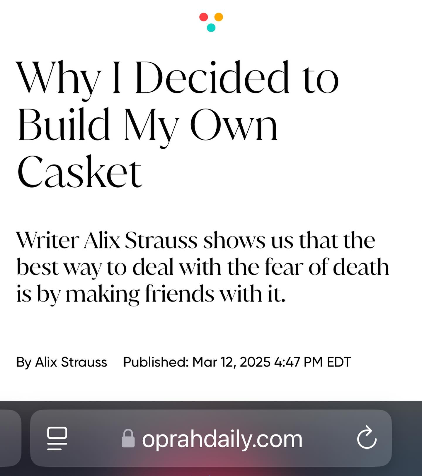 What can I even say? It’s OPRAH!!! A million thanks to @alixstrauss for sharing her casket weaving experience with such honesty and humor, and to @oprahdaily for putting it out into the world.
The green burial movement is gaining momentum, but still most people in this country have no idea that it is even an option. Share Share Share!
#greenburial #handmade #willow #appalachiangrown #willowcasket #weavingtogether #womenwhofarm #womenownedbusiness #womencelebratingwomen #oprah #didthisjusthappen