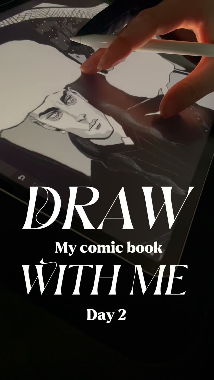 Hi👋 just your real human, not AI indie comic friend trying to get some 👀 and engagement on social media.
DAY 2 is here! I’m drawing a panel of the main character’s father. It’s a flashback scene. It’s the only memory the main character, Ari, has left of her life.
Sticking with this desc. for now: The Sandman meets Time Machine - Occult and feminine rage noir set in 1920s Chicago.
Thanks for watching, friends🖤
Sign up to be notified when the Kickstarter launches at darktimecomic.com
#comics #graphicnovels #comicbookart #comicbookfan #darkfantasybook #whattoread #book #indiecomic #indiecomicbook