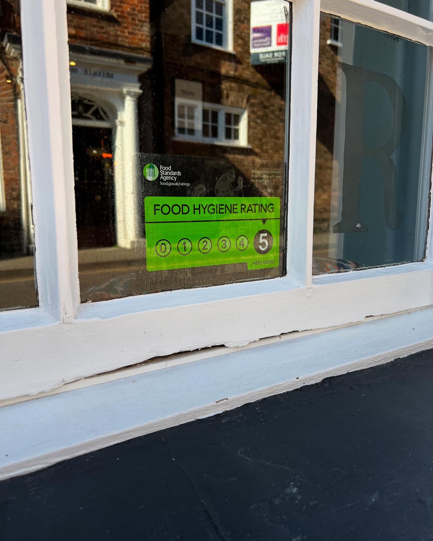 Proudly displaying our new 5* Rating!
Massive congratulations to Jenny and the team for all the hard work they put into keeping a clean kitchen and serving great food.
