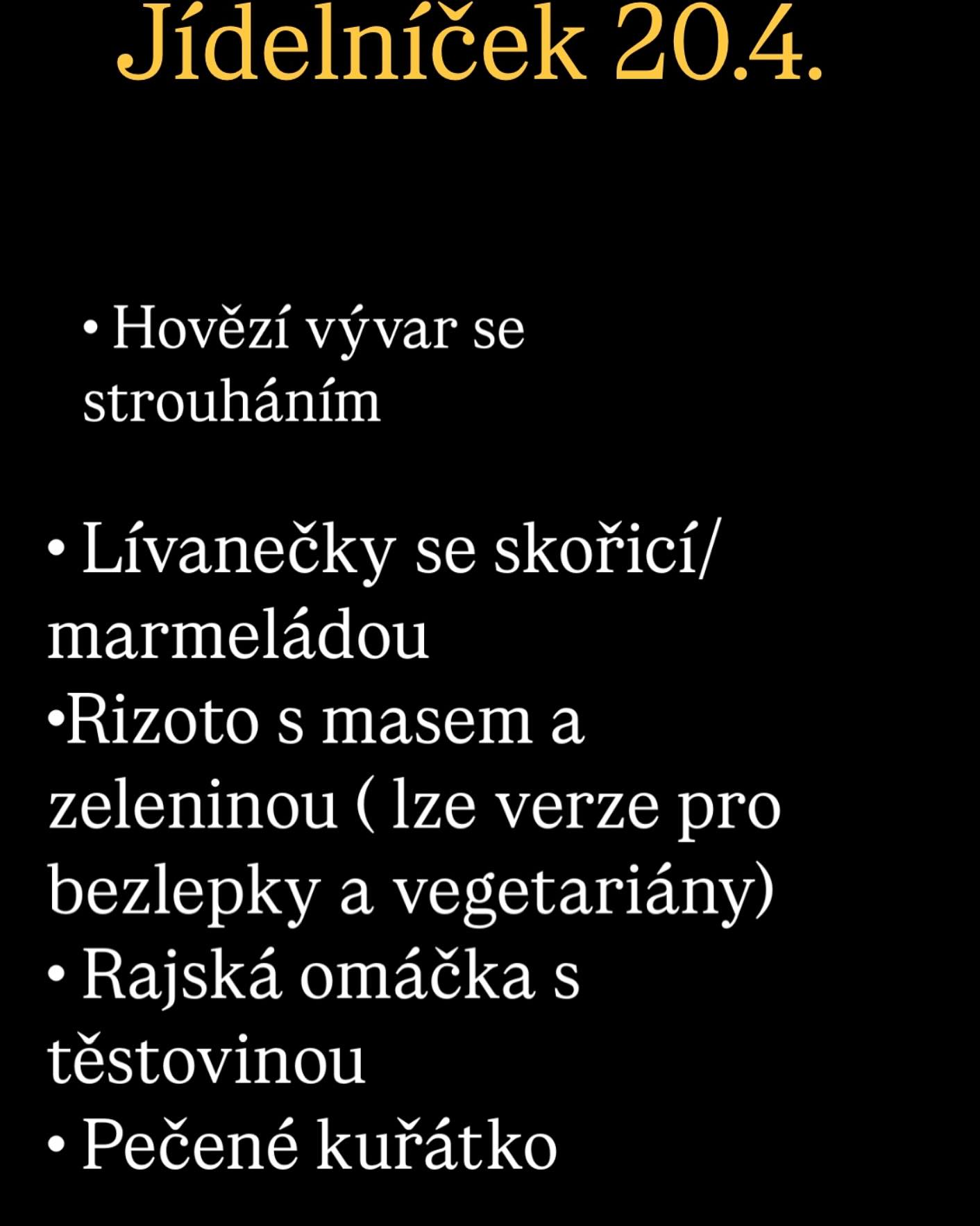 Přinášíme Vám nedělní jídelníček!🥰
-> jako vždy se u nás můžete těšit na dobrůtky za lidové ceny😜
-> lze v naší kuchyni platit přes QR kód💰
👩🍳 tak si neberte moc vlastního jídla a přijďte si k nám naplnit bříška