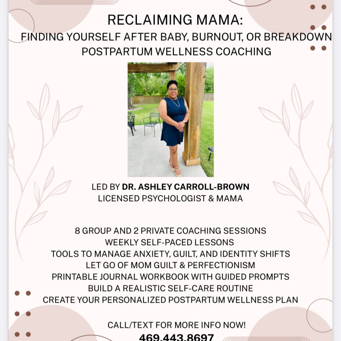 🌿 Reclaiming Mama 🌿
You’ve given so much of yourself to become a mother.
Now it’s time to reclaim the parts of you that got lost along the way. 💛
This 8-week coaching program is designed for postpartum women ready to:
✨ Heal from anxiety, trauma, or depression
✨ Rebuild emotional trust and self-worth
✨ Find joy, rest, and wholeness again
You are not broken. You are becoming.
Let’s walk this healing journey together. 💫
🕊️ Virtual | Hybrid Support
📥 DM me “MAMA” to learn more or enroll today!
#ReclaimingMama #PostpartumHealing #MentalHealthForMoms #YouDeserveToHeal #MotherhoodUnfiltered
@reclaiming_mama