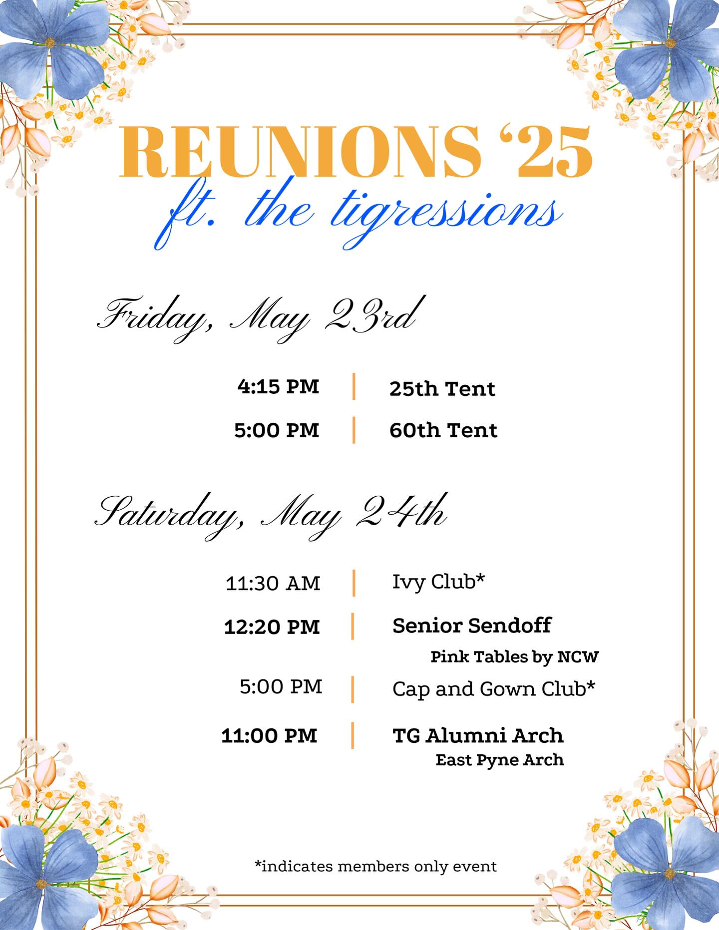 We are so excited to see (& sing with) our lovely alumni this weekend 🧡💙🧡