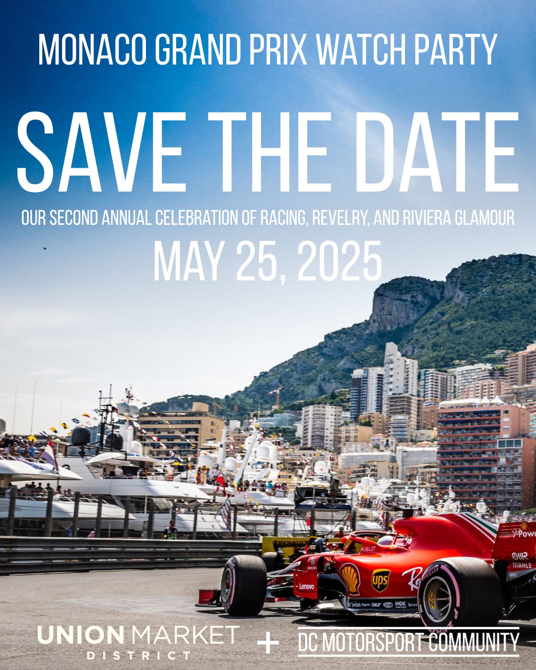 ATTENTION ALL F1 FANATICS:
DC Motorsport Community and Union Market District are bringing back the iconic Monaco Grand Prix experience to DC with an incredible throwback themed watch party held on May 25, 2025 reminiscent of the days of thrilling spectacle, high octane drama, and unmatched glamor of the late 90’s, early 2000’s in Monaco.
Join us for a Champagne-Brunch Monaco Grand Prix watch party at AutoShop on May 25th 2025 at 8:00am in Union Market District.
@wineonwheelsnyc will be curating the riviera wine selection! A portion of each ticket sale benefits this non-profit founded by Sommelier Yannick Benjamin, an organization of wine lovers and sommeliers who have come together to harness their love of great wines to benefit charity.
Tickets will be release on Friday, May 2, 2025 at noon! Don't miss the boat!
As a reminder, Official DCMC Members receive presale tickets, so sign up today!
#DCF1 #GrandPrixWatchParty #GrandPrix #F1 #Motorsport #ChampagneWatchParty #F1WatchParty #Formula1 #F1Monaco #UnionMarketEvents #EventsInDC