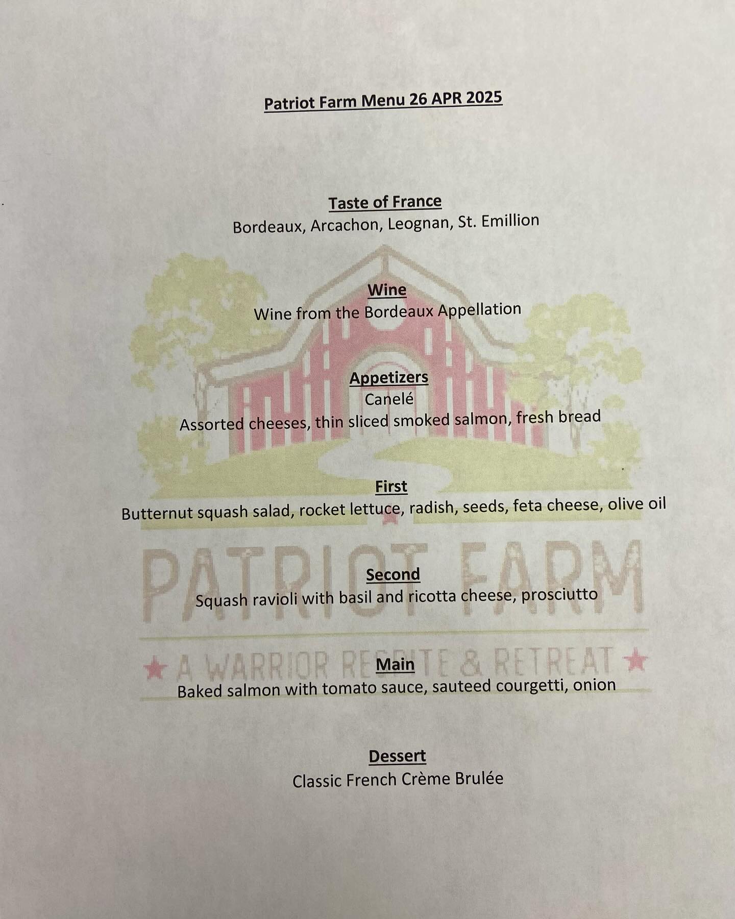 If you have not attended a local charity auction, you’re really missing out! This week will be serving a French themed dinner for the winners of the River Country Chamber’s auction. We typically do not give a sneak peek… But you’re in luck this year! We have a couple surprises, not listed on the menu as well. Everything served is from delicious meals we had in Arcachon, Bordeaux, Medoc and St Emillion.