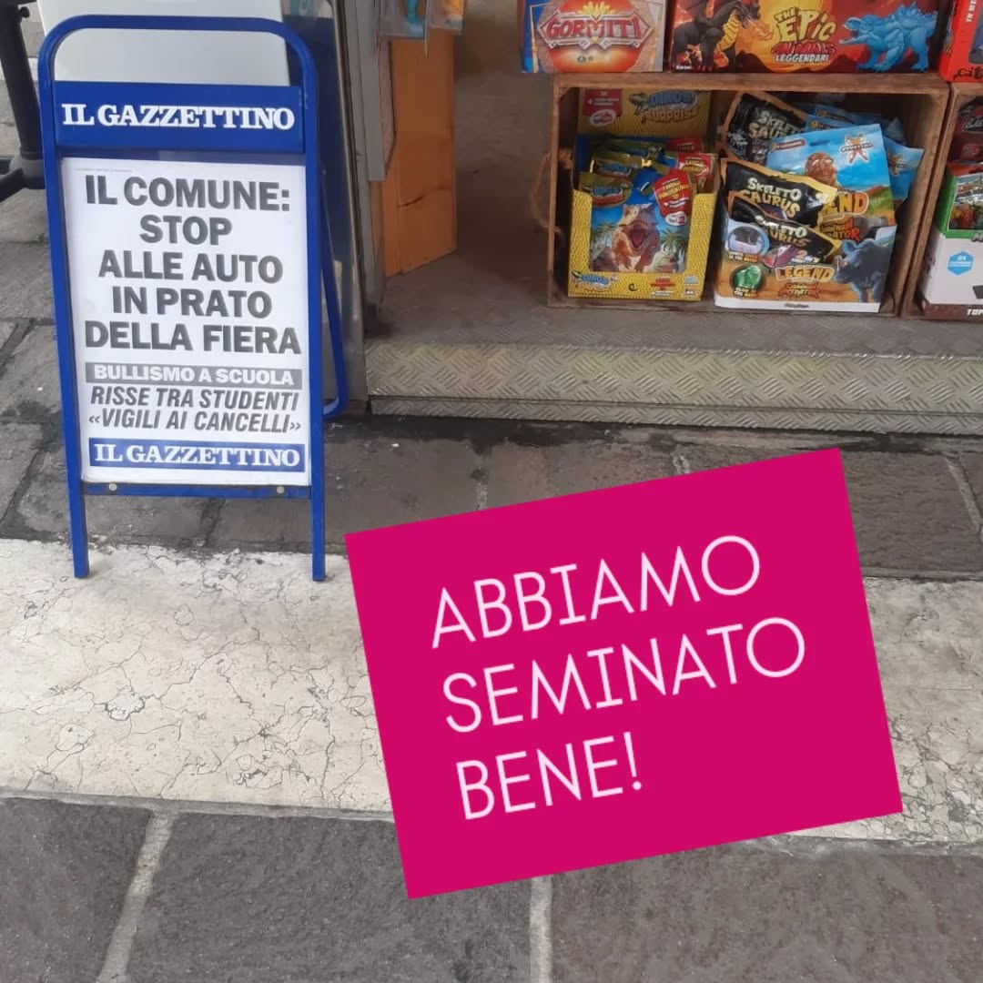 Gutta cavat lapidem
Siamo orgogliosi di comunicarvi che il processo di riqualificazione del Prato è partito!
https://www.ilgazzettino.it/nordest/treviso/prato_fiera_aree_verdi_parcheggi-8777215.html