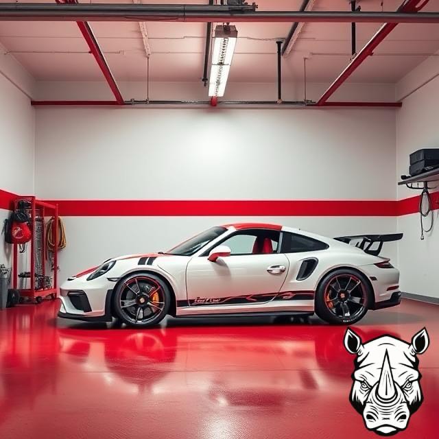 Home garage surface paints #homegarageworkshop #floorpaints #sportscardcollector #classiccar #rhinopaints