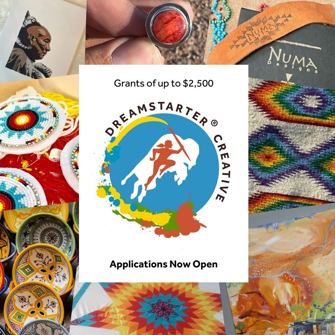 *Repost* @runstrong4aiy
If you’re an interested applicant and need technical assistance with your grant applications, please reach out to us at info@mniba.org.
Calling all beadworkers, painters, graphic designers, sewers, potters, basket weavers, fine artists, crafters, jewelers, fashionistas, and metal workers! Dreamstarter Creative Grant Applications are now open!
We encourage any artists, from any medium to apply for a grant of up to $2,500 to help support their craft, further their art education and develop their brands. This year, artists will not be restricted by project theme. Grant funds can be used for marketing art supplies and materials, new equipment, and artistic development.
Apply now through June 6th, 2025!
For more visit: https://indianyouth.org/ds-creative-apply/