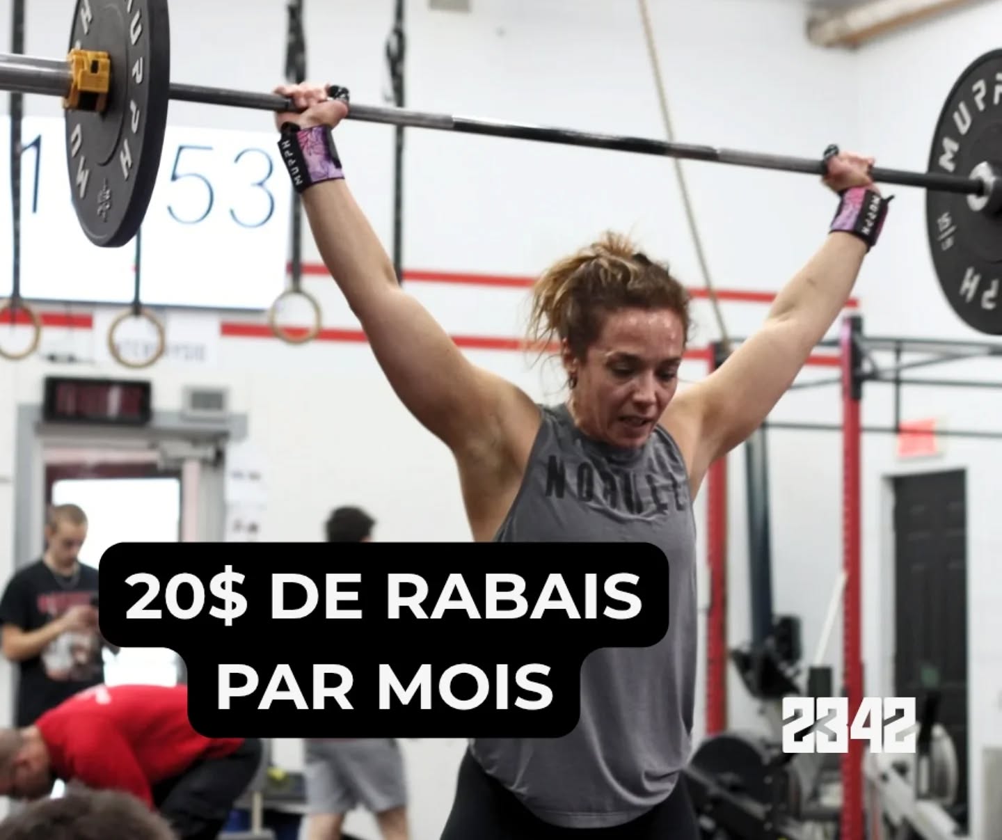 Promo du printemps 🌸
Pour toutes celles et ceux qui ont pris (ou prendront) leur semaine d’essai gratuite en avril, on vous offre 20 $ de rabais par mois pendant 3 mois sur n’importe quel abonnement — même les mensuels !
Note : l’abonnement ne peut pas être annulé avant la fin des 3 mois.
Profitez du retour du soleil pour bouger, vous motiver pis prendre soin de vous 💪
On vous attend !
– L’équipe du 2342