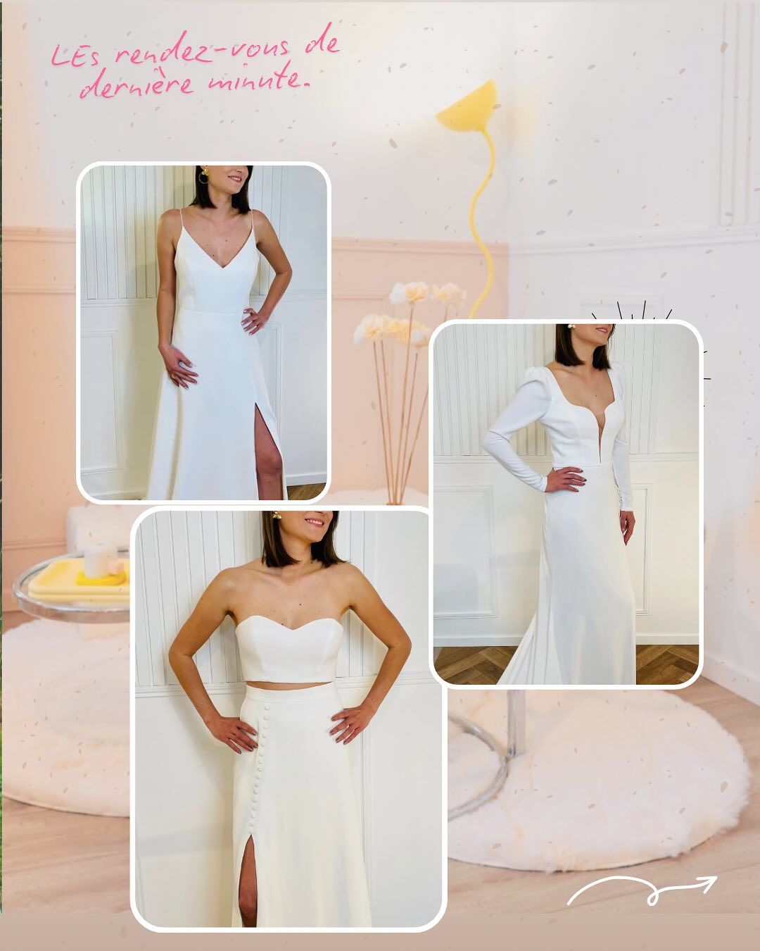“Mariage civil, cérémonie intime ou changement de robe… Et si on en parlait ?”
Tu te maries bientôt mais tu n’as pas encore trouvé ta robe pour le civil ou pour une seconde tenue ?
Pas de panique : le showroom propose une sélection de modèles disponibles rapidement – élégants, modernes et parfaits pour un mariage civil ou une cérémonie plus légère.
Pas besoin de stress :
• Essayages rapides
• Disponibilité immédiate sur certains modèles
• Conseil personnalisé pour un look à ton image
On a pensé aux retardataires et aux futures mariées ultra stylées.
RDV en DM, via le lien en bio pour ton essayage express ! Ou au 0668929657
#MariageCivil #RobeMariée #Mariée2025 #FutureMariée #DernièreMinute