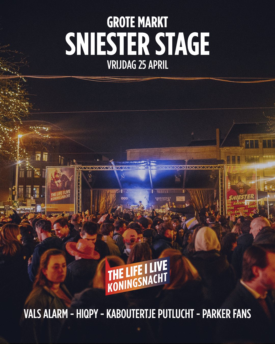 Sniester is al jaren een begrip in het Haagse. Uiteraard is dit festival voor alles wat rockt en rammelt niet te missen op The Life I Live. De Sniester Stage is, je bedenkt het niet, te vinden op de Grote Markt en de line-up liegt er niet om!
📍Grote Markt
🫰Gratis
🎶Vanaf 19:30
#LifeILiveFestival #DenHaag #Koningsnacht2025 #TLIL #TLIL25