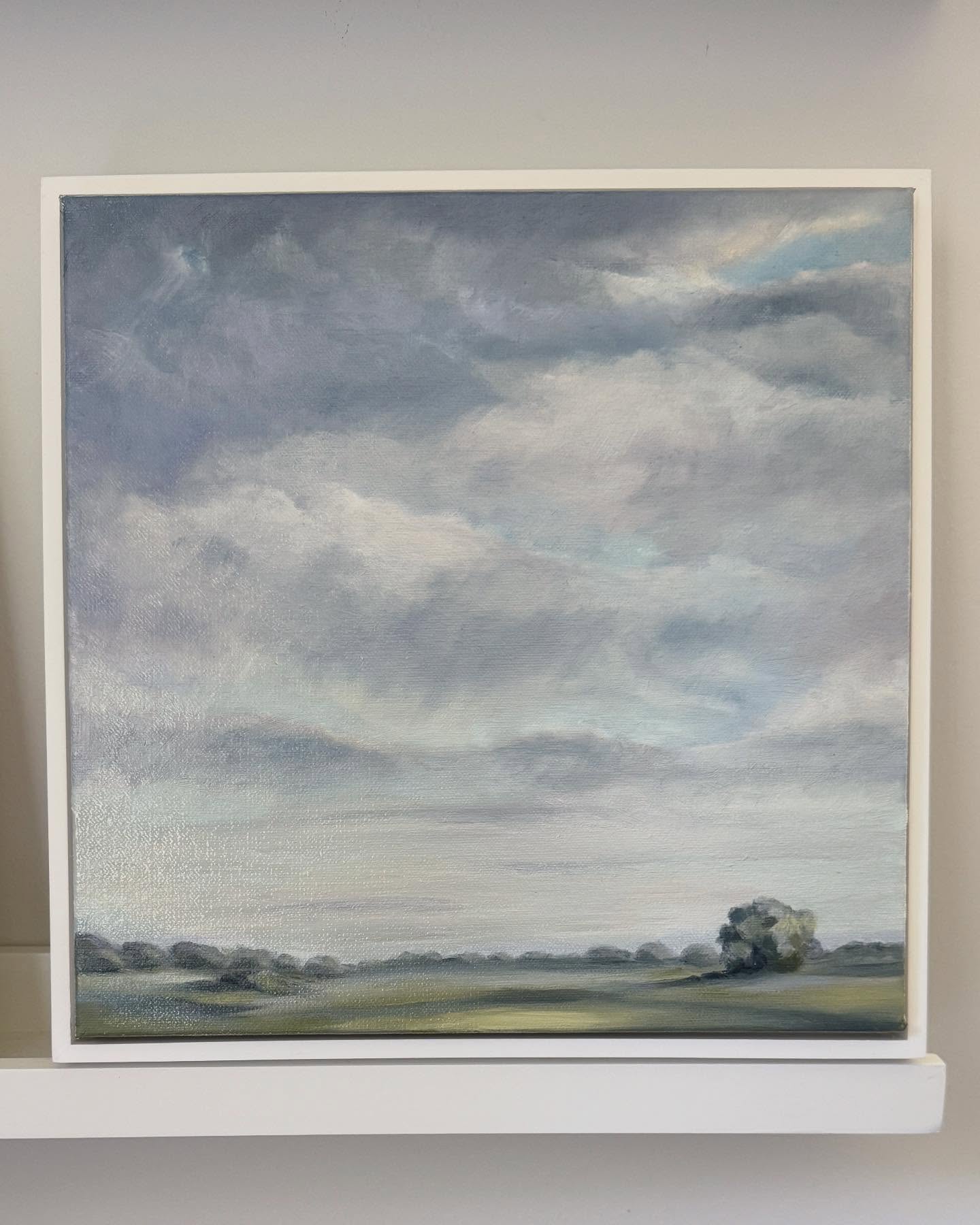 SOLD - “Winter Sun” original oil on gallery wrapped canvas, framed. This little lavender beauty is framed. I don’t want to part with it but it makes me want to paint more. It has a dreamy, calm feeling of a storm in winter just when the sun peeks through. That is my favorite part about a storm. There is always an end! There are many colors in the sky that need to be seen in person. All available paintings are on my website, link in profile. www.jenleighlee.com